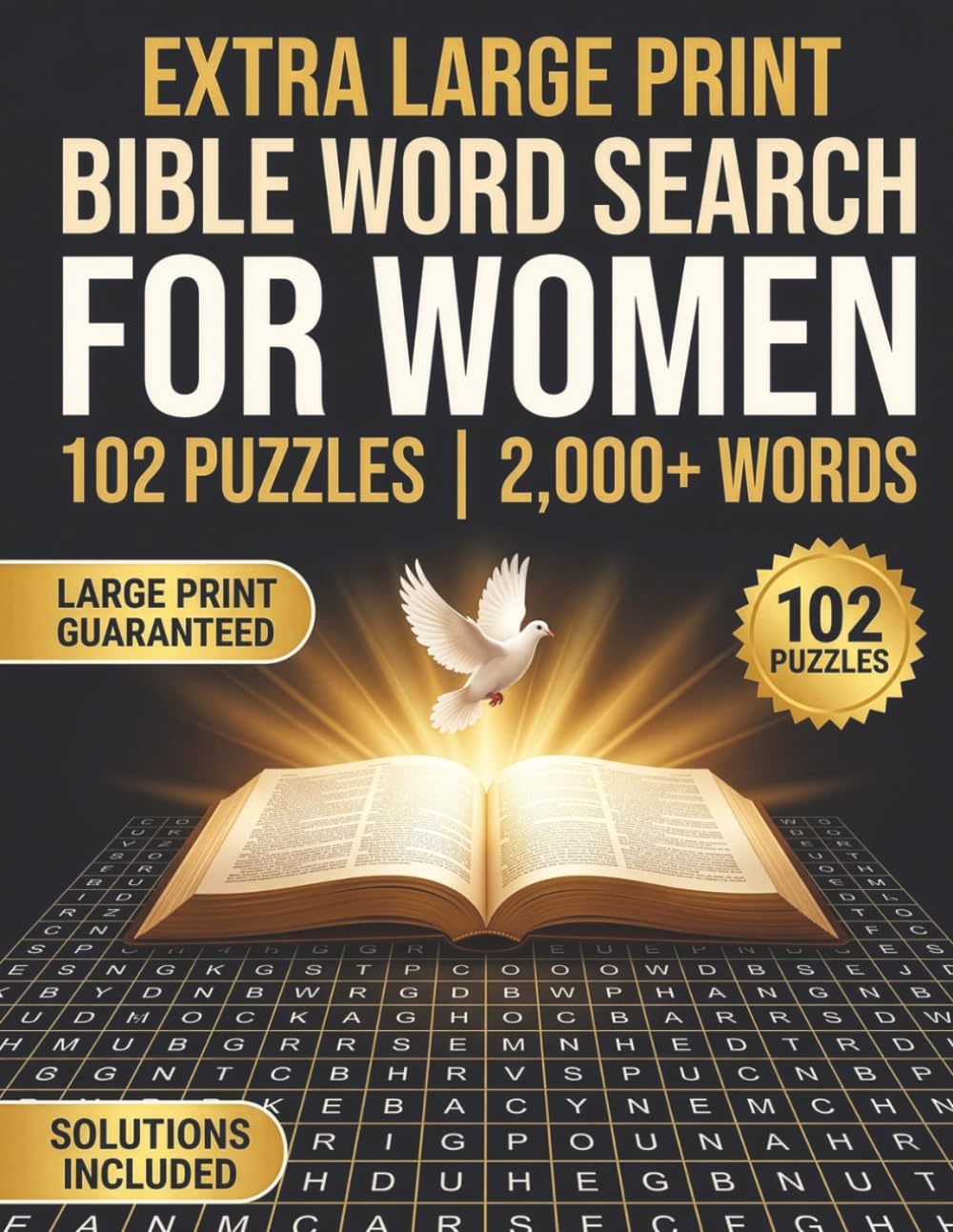 Bible Word Search for Women: 102 Large Print Themed Puzzles for Adults and Seniors | Scripture Stories, Women of the Bible, Faith and Devotion | Over 2,000 Words | Solutions Included
