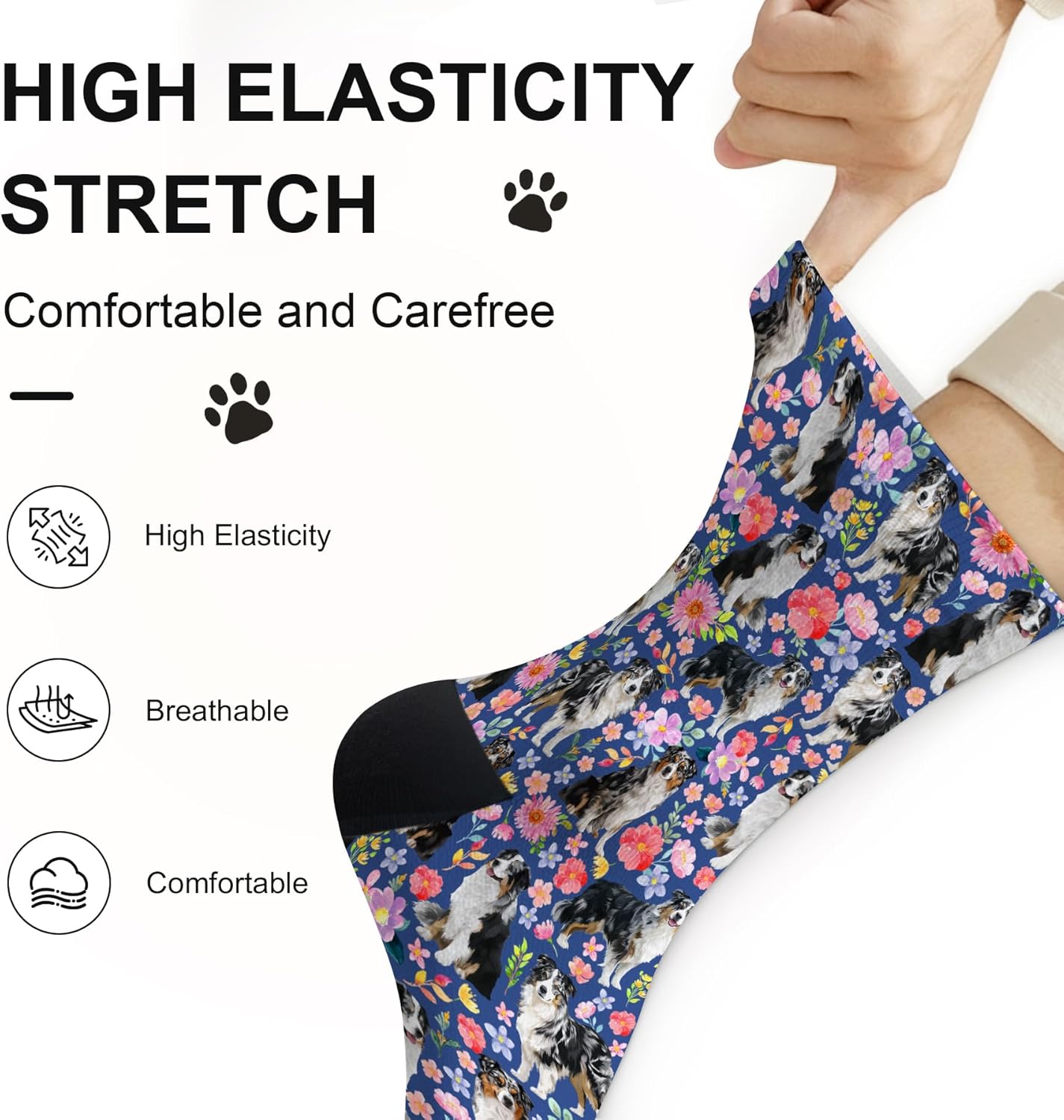 Dogs Socks for Women, Dog Lover Gifts for Women, Funny Novelty Soft Comfort Socks, Gift for Dog Mom - Image 5