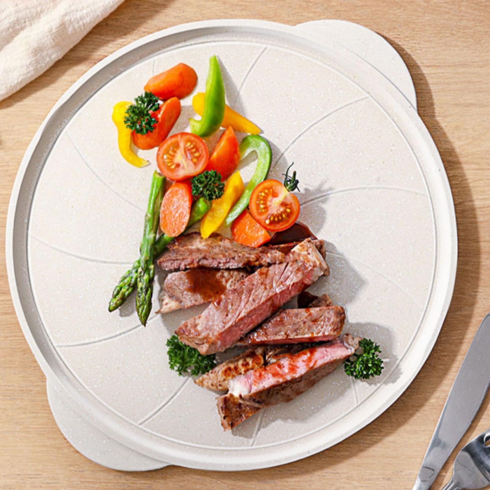 Difusor de Calor para Estufa de Gas Accesorios de Utensilios de Cocina Bandeja de descongelación rápida Placa de descongelación Multifuncional con Mango Aleación de Aluminio