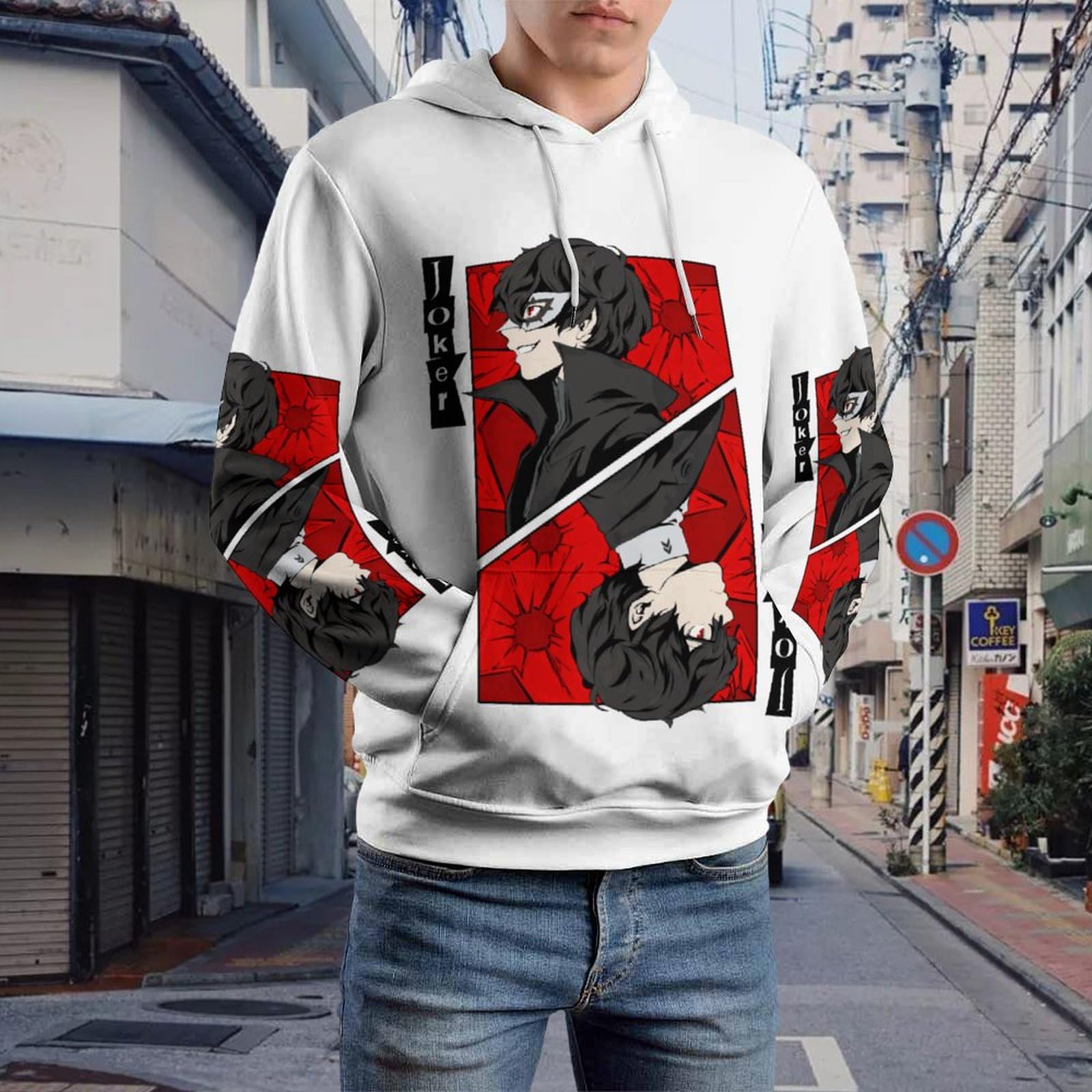 Amazon.co.jp: パーカー メンズ ペルソナ5 プルオーバー ジップ