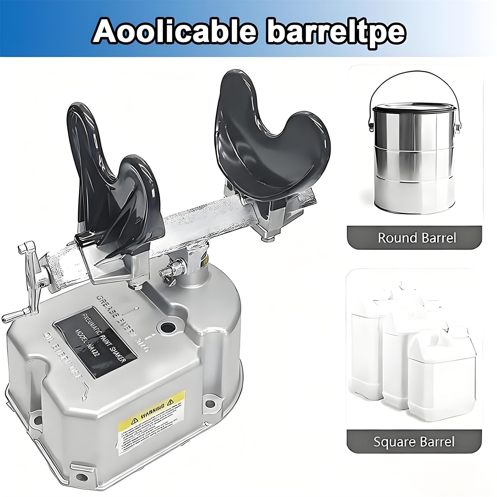 Mezclador de pintura neumático con presión ajustable, alimentado por aire para una mezcla eficiente de pintura y revestimiento, dispositivo de laboratorio de oscilación de 30°