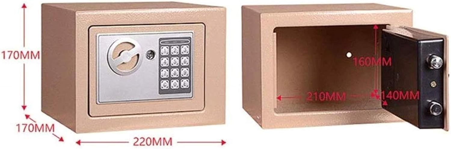 Safety Box Household Small Wall All Steel Electronic Password Safe for Easy Installation Safe,B strongbox