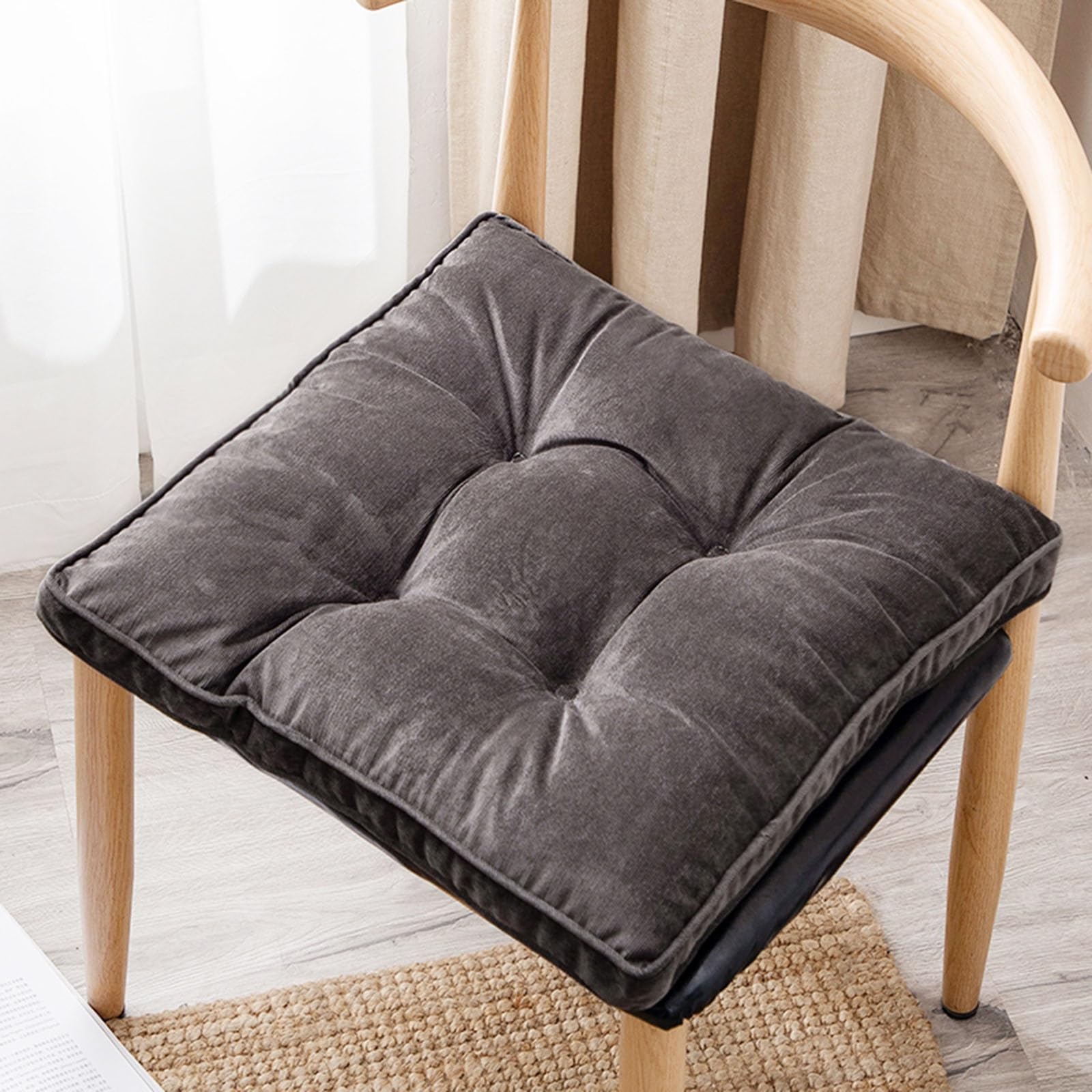 Coussin de chaise de salle à manger avec attaches pour salon et cuisine