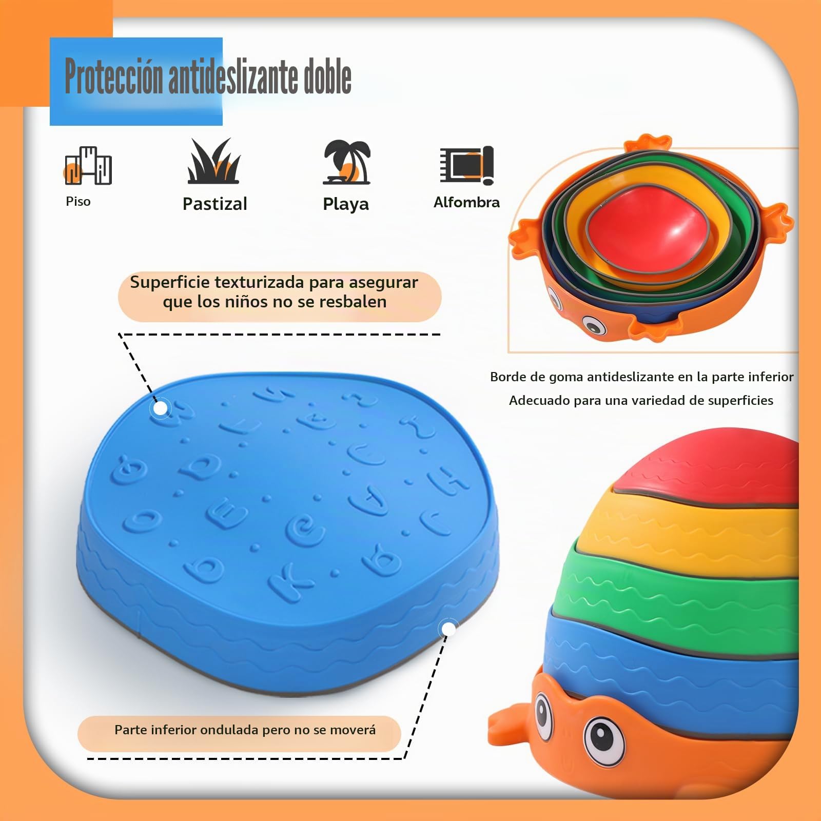Piedras de Equilibrio para Niños,5 Piedras Apilables Antideslizante, Que Fomentan el Equilibrio y Habilidades Motoras en Niños, Curso de Obstáculos, Equipo de Juego en Interiores y Exteriores