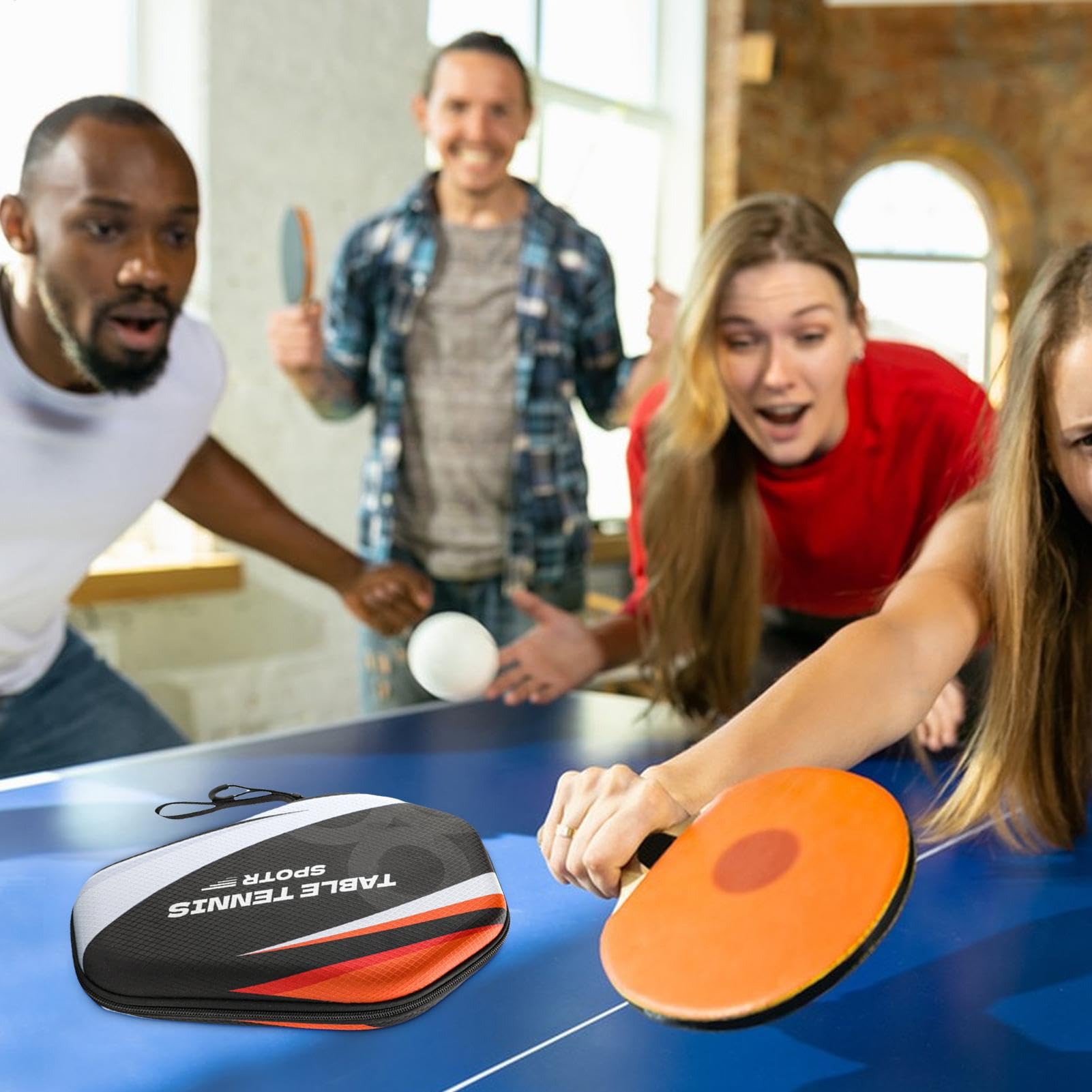 Custodia per racchette da pong, custodia per racchetta da tennis da tavolo, custodia per paddle impermeabile alla polvere, borsa per riporre paddle, organizer per pong stabile per principianti o