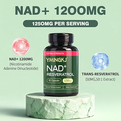 Miniatura 2 de Suplemento NAD de 1200 mg  60 cápsulas True NAD & Resveratrol, NMN Alternativo Liposomal NAD+ para mujeres y hombres, apoya la salud celular, la