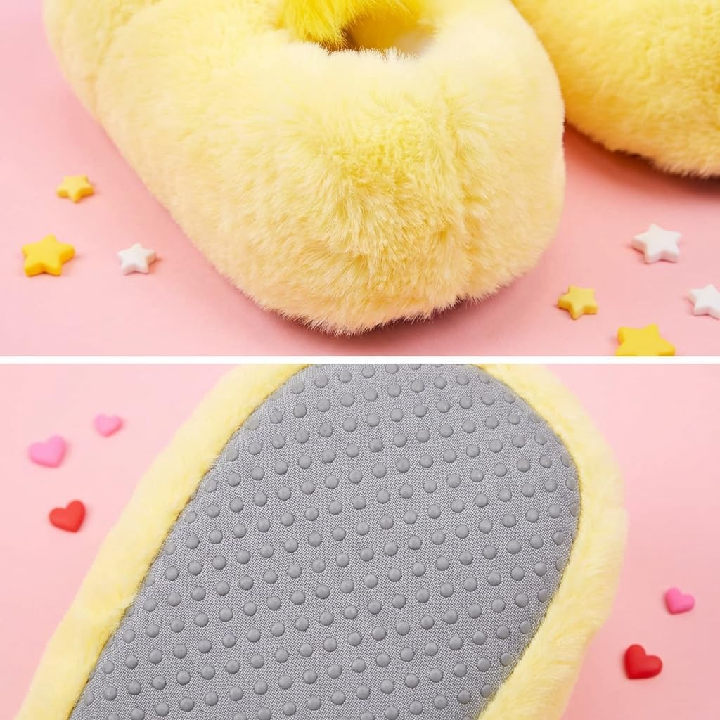 Cute Animal Slipper for Women Funny Novelty Cartoon Fuzzy Slipper Plush Character Great Christmas Gift for Lover Girls Mom Wife Daughter(Meduim US 7-9)