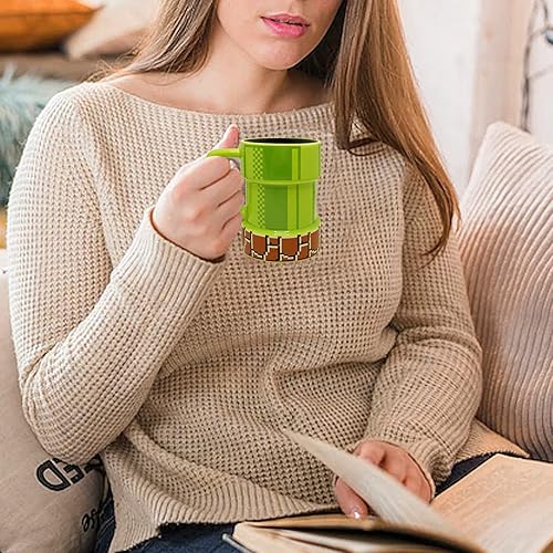 Miniatura 5 de Super Mario Warp Pipe - Taza de café de cerámica de regalo para jugadores, padres, entusiastas del café, para capuchino, café con leche o té