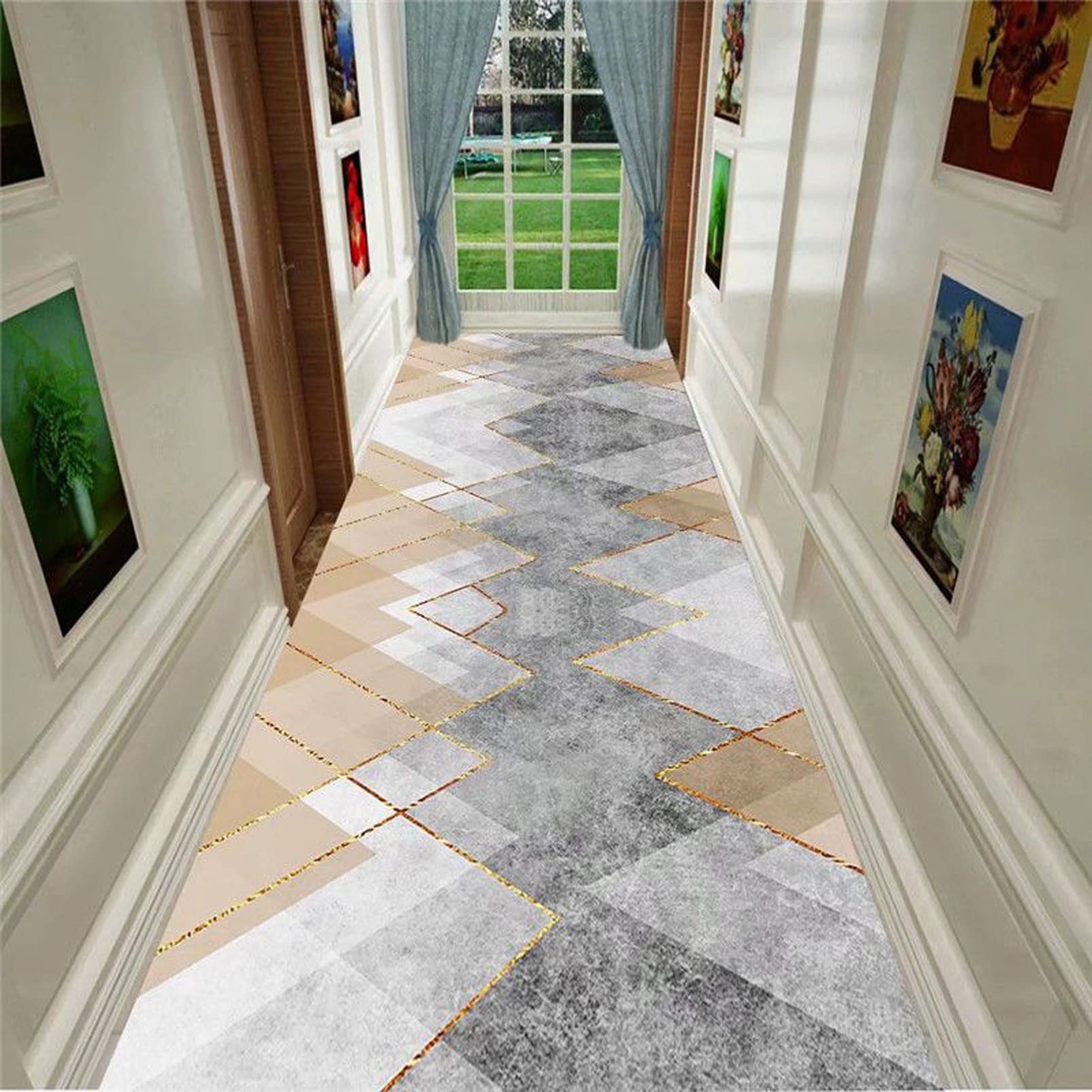 DEAvEr Long Passage Rug for Hallway, 0.6m x 2m