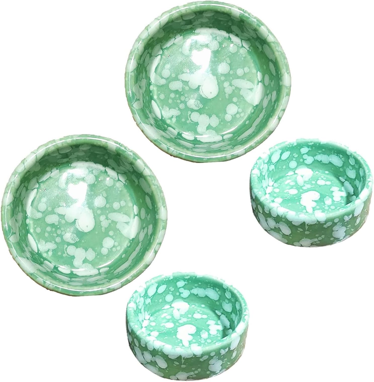 kathson 4 Pcs Hamster Food Bowl Guinea Pig Ceramic Water