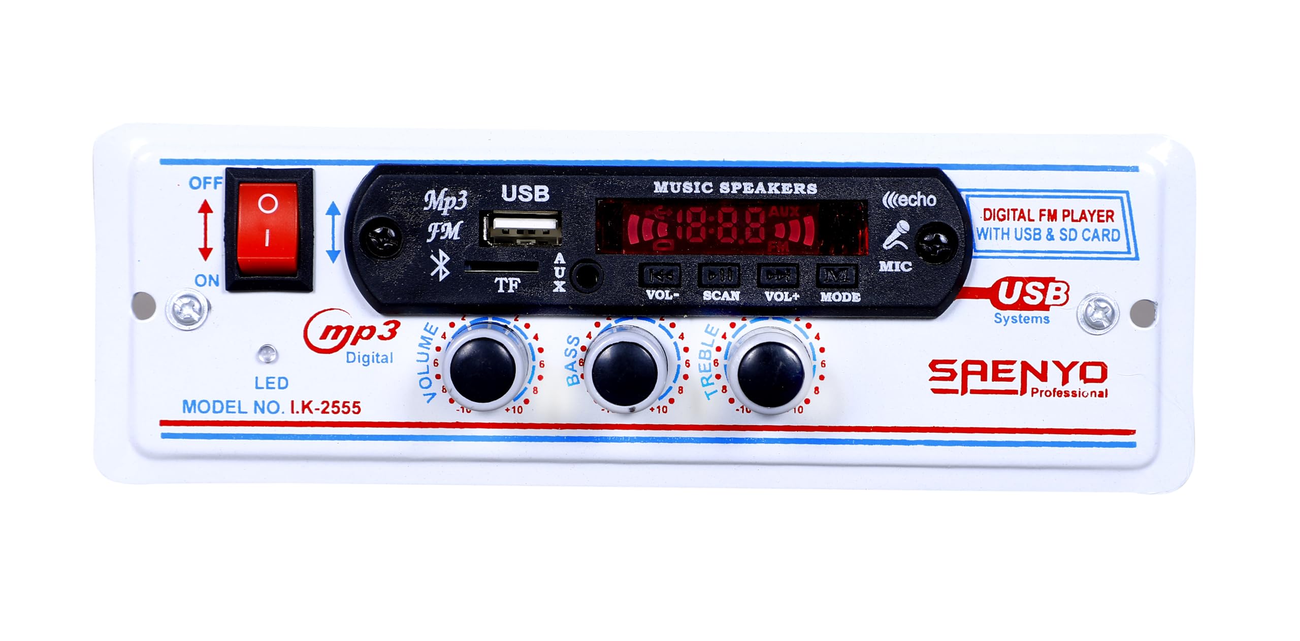 Bluetooth Car Audio Player with FM Radio, USB & AUX Input High-Fidelity Sound System for Wireless Music Streaming Easy Installation, Full LCD Display, and Enhanced Connectivity