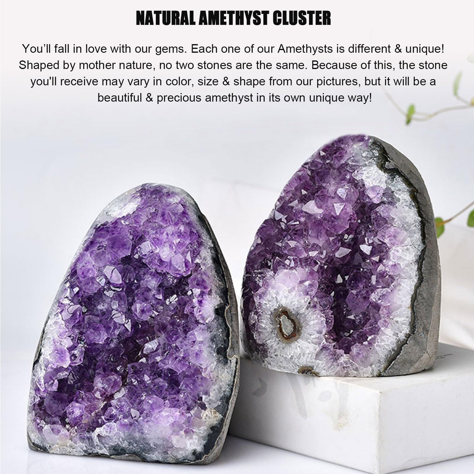Natürlicher Amethyst-Quarzkristall-Cluster, Drusengeode Roher Amethyst für heilende Energie, Reiki, Meditation, Wohndeko und Geschenk,400~500g