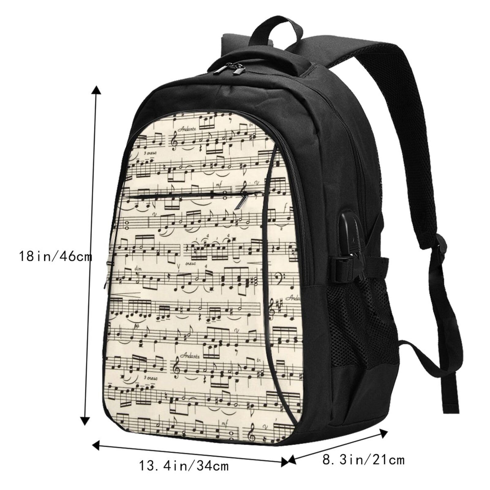 InOmak Noten, Reiserucksack, Freizeitrucksack, Schulrucksack, Laptop-Rucksack für Damen und Herren