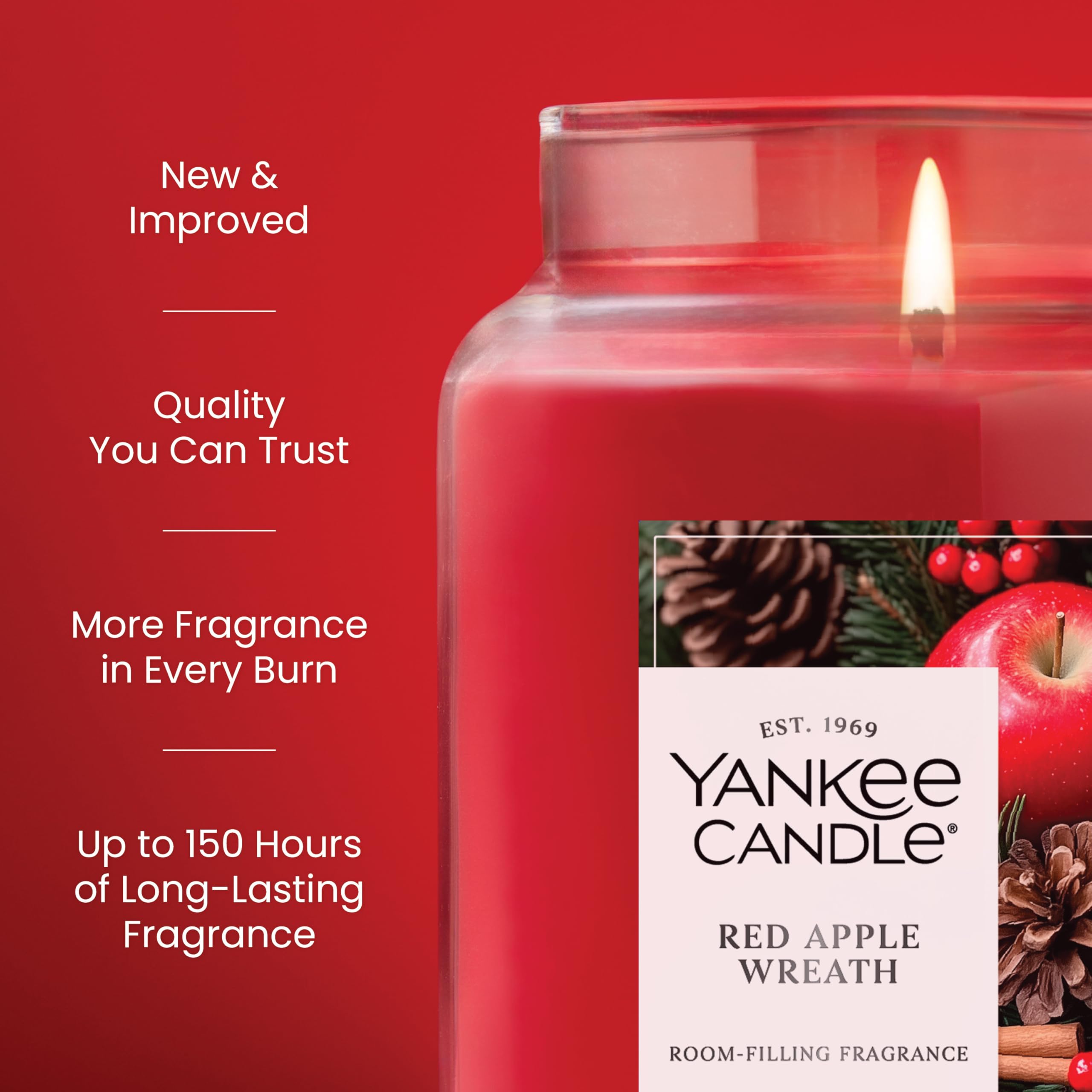 Yankee Candle® Red Apple Wreath Großes Glas 623g
