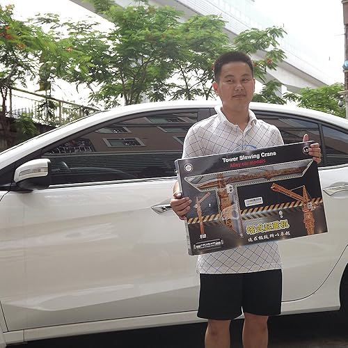 Tipmant Juguete de aleación de gran tamaño fundido a presión de juguete Torre de giro Grúa de giro Vehículo en miniatura Coche Niños Regalos Altura