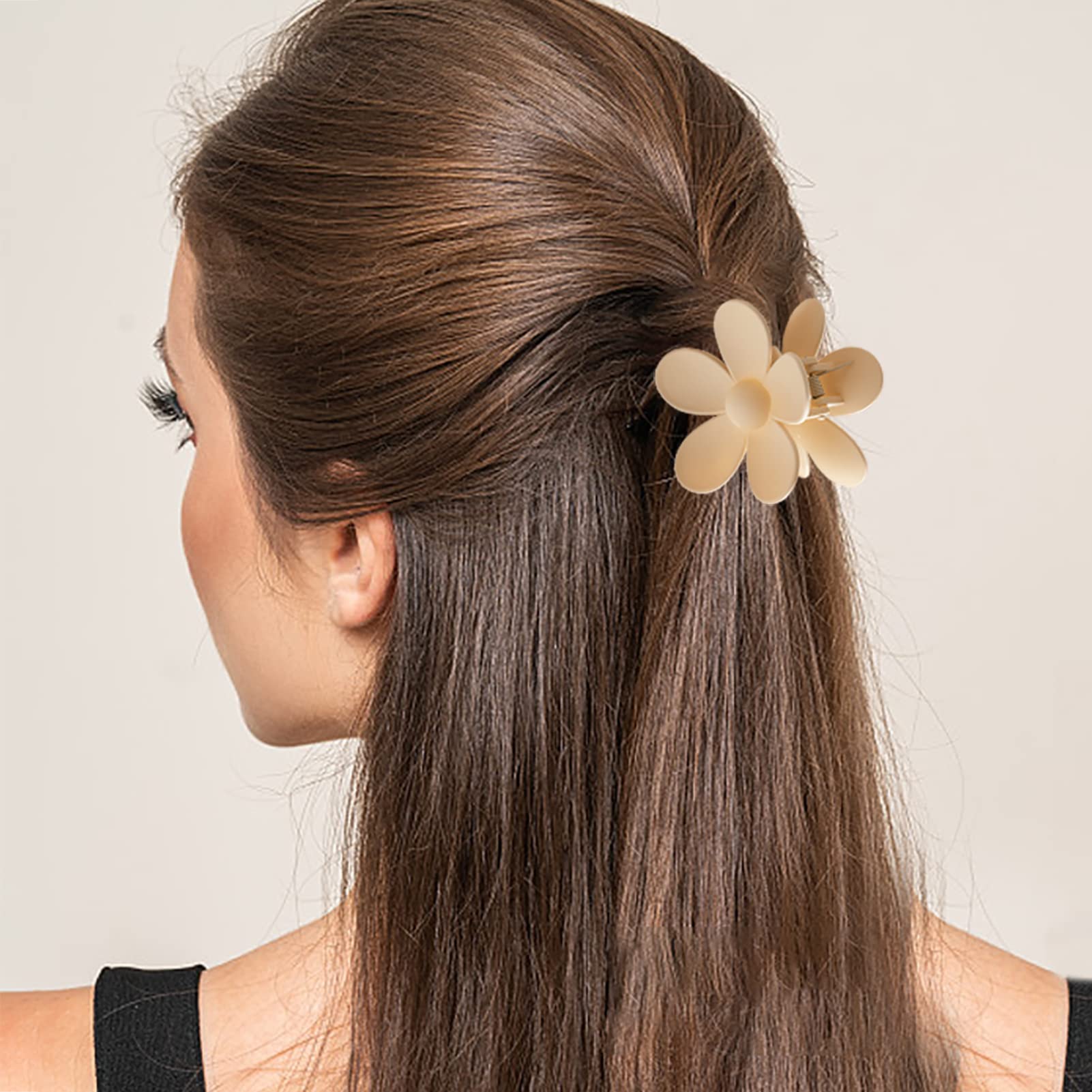HBselect 8 Piezas Pinzas pelo Mujer, Pinzas Florales para Cabello Grueso, Pinza Grande Hair Claw con Resorte Fuerte para Pelo Abundante Largo Grueso Fino Rizado Antideslisante Clásico