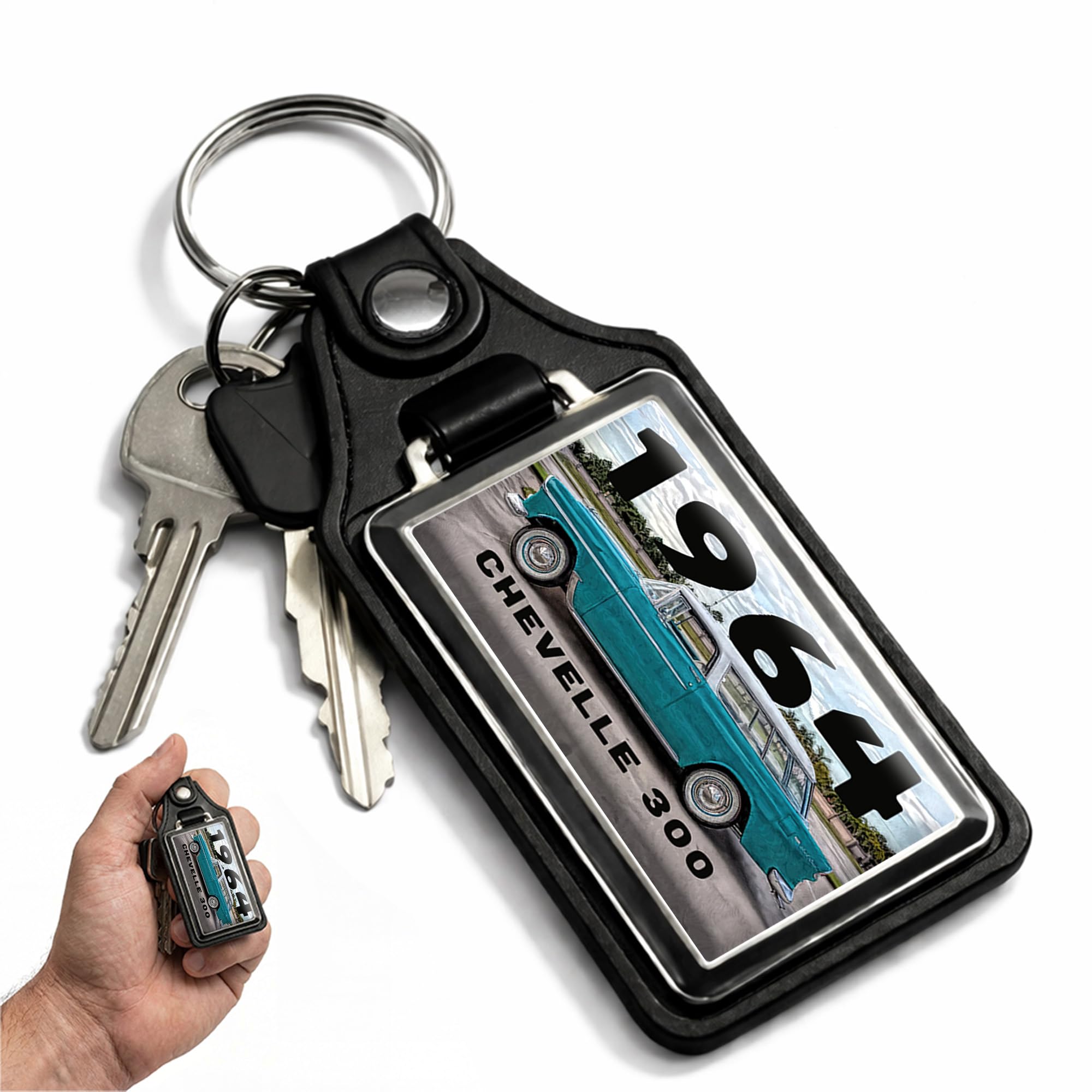 1964 Compatible with Chevelle 300 Design Key Chain Key Holder Key Ring