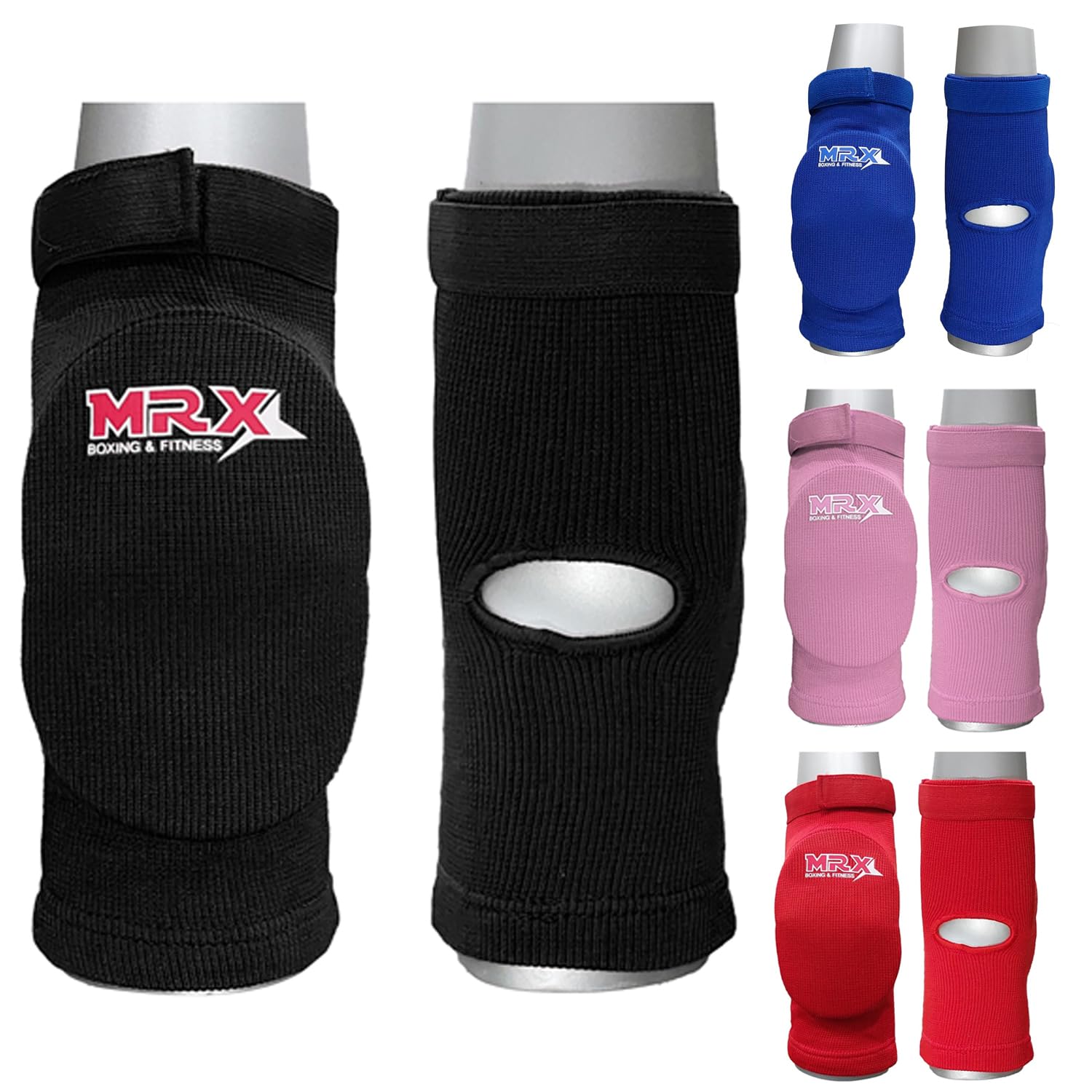 MRX Elbow Protector Arm Brace Pads Knee Support Compression Elbow Guard, Muay Thai, MMA, Kicboxing, Sparring Padded Sleeve Elbow Pads for Basketball