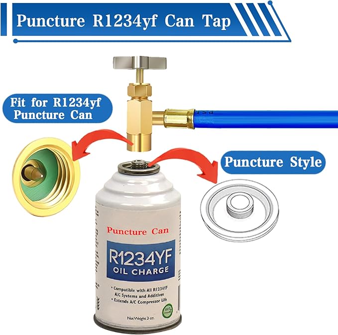 Kit de Recarga de Refrigerante R1234yf Boltigen con Manguera y Adaptador miniatura 2