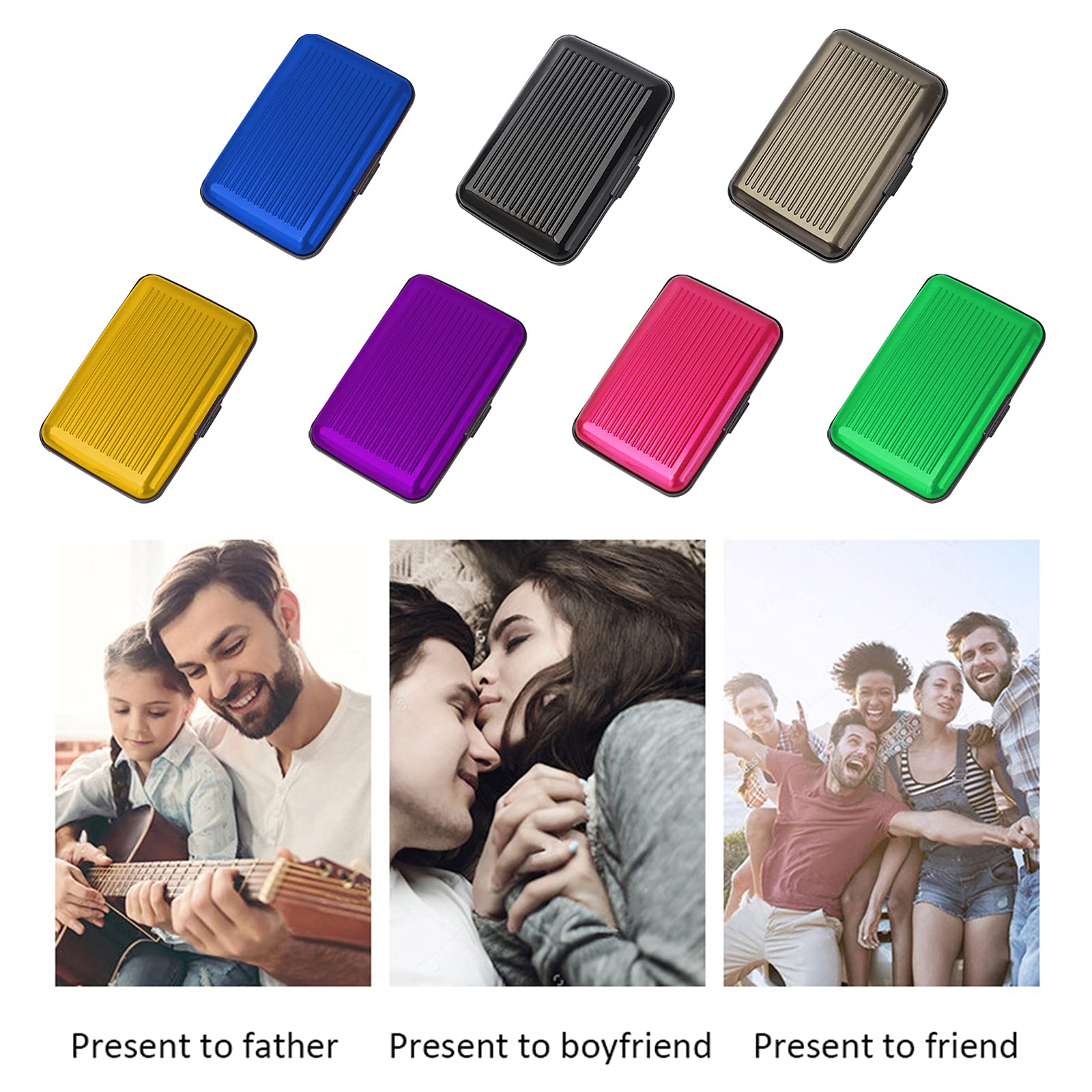 Mini RFID Aluminum Wallet Credit Card Holder for Men or Women, Portable