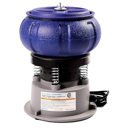 Leegol Electric Vaso vibratorio de 5 libras para pulir pequeñas piezas de metal (vaso de 5 libras)