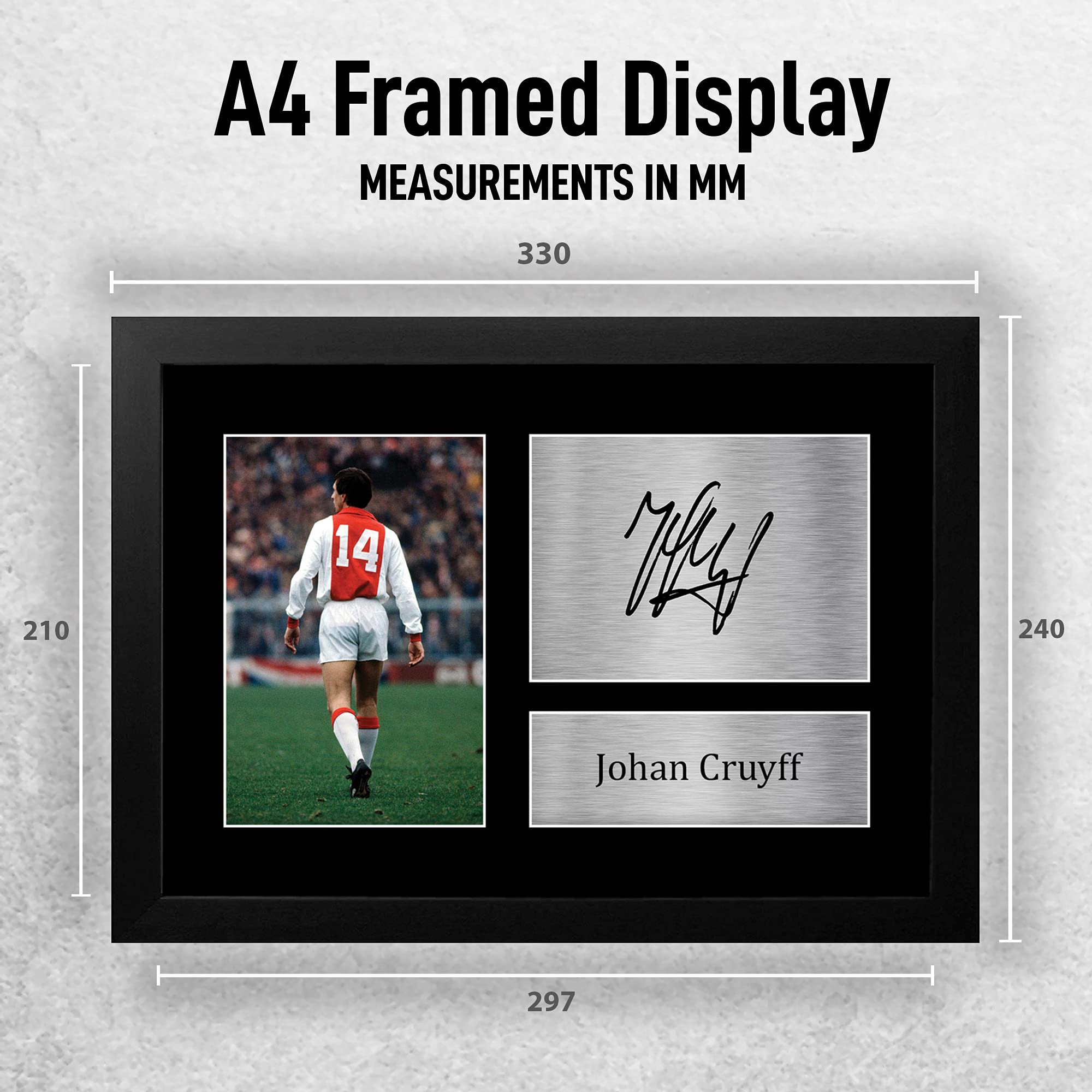 Stampa Autografata Johan Cruyff Formato A4 - Reggia Cornice Per Tifosi Ajax E Collezionisti Calcio - Foto 4