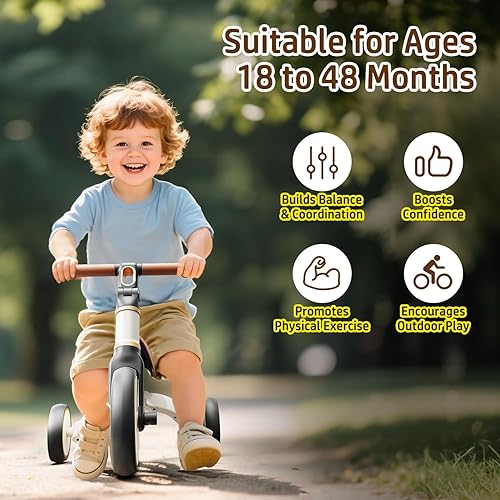 Miniatura 2 de Triciclo infantil para niños de 18 meses a 4 años, bicicleta de triciclo al aire libre, juguete para montar para patio, acera, parque, triciclo de