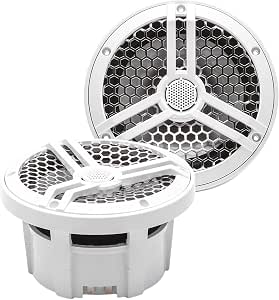 Skar Audio SK65M 6.5" 2-Way Marine Full Range 320 Watt Coaxial Speakers, Pair (White)