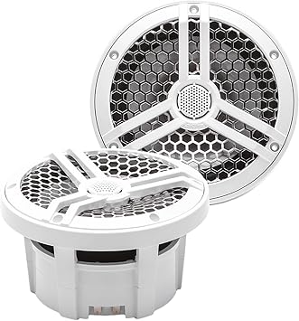 Skar Audio SK65M 6.5" 2-Way Marine Full Range 320 Watt Coaxial Speakers, Pair (White)