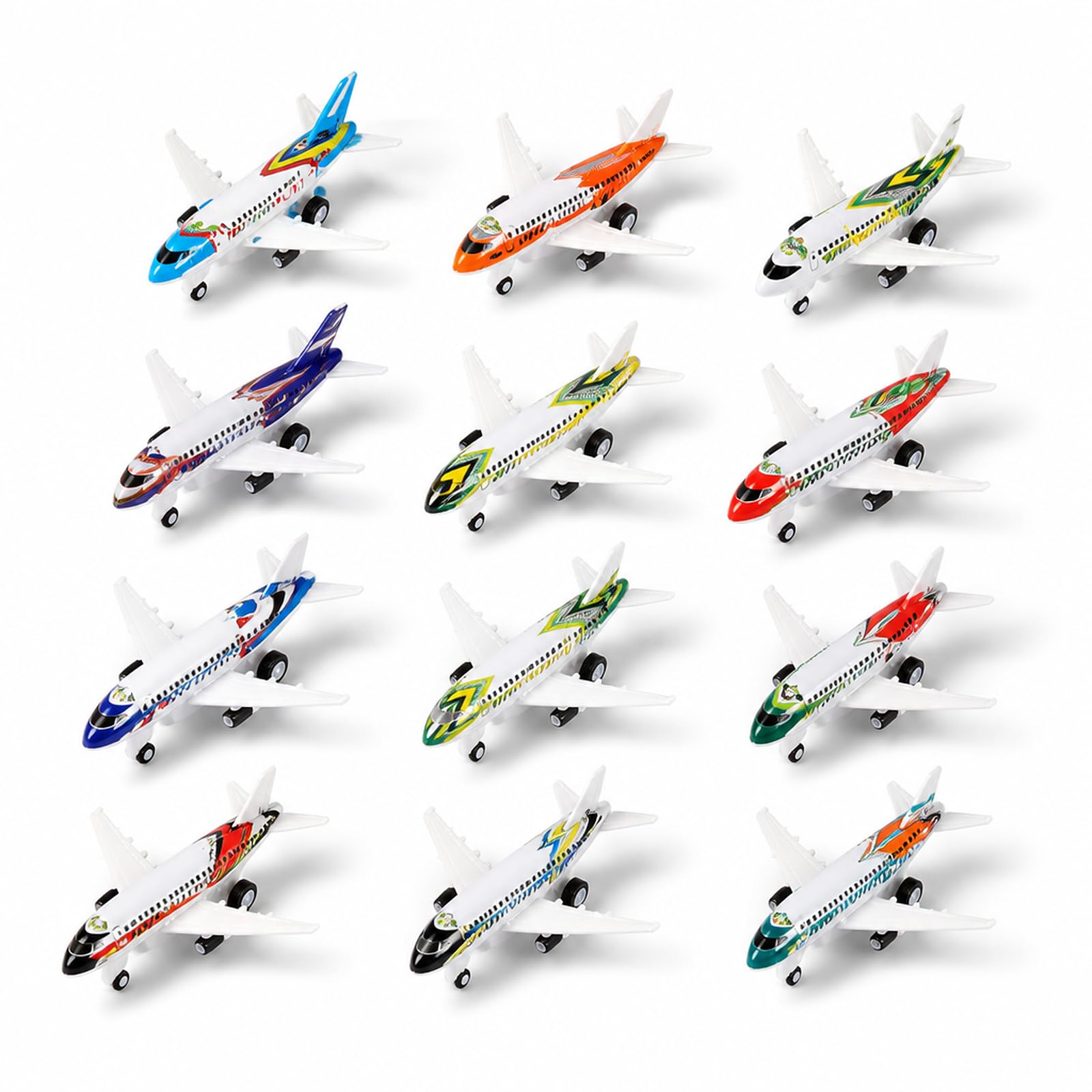 12PCS Airplane Models, Mini Aeroplane Figures for Desk Displays