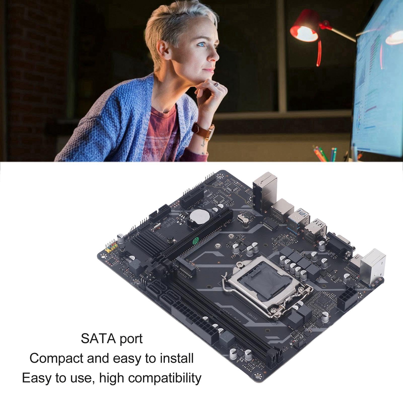 Scheda Madre Gaming, Scheda Madre DDR4, LGA1151, I9 I7 I5 I3, Memoria a Doppio Canale, USB 3.0, SATA, Uscita HD, per Assemblaggio PC