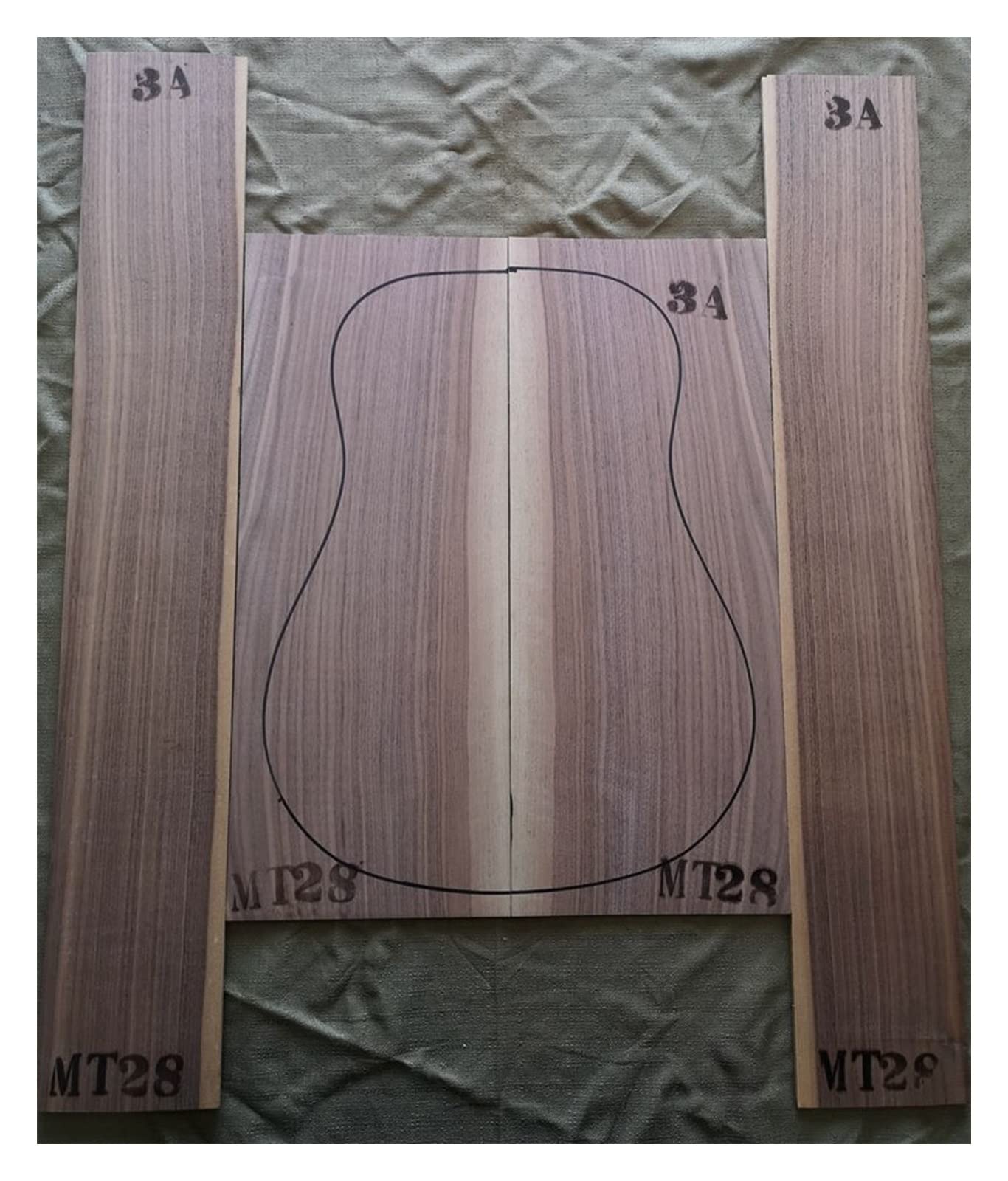 1 Set Guitar Back and Side Kit 41inch Guitar Panel Guitarra Making Material DIY Guitar Kit (Color : 10)