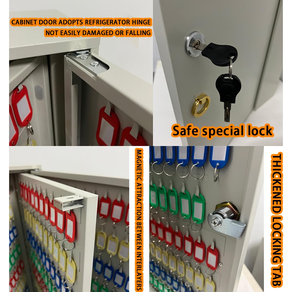 Magnetische Schlüsselbox mit bunten Etiketten, sichere Schlüsselaufbewahrung für 300/350/400/450 Schlüssel