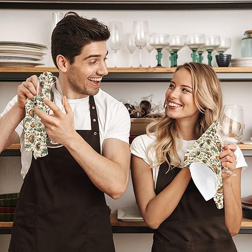 Miniatura 7 de Decorative Hand Towels for Bathroom - Retro Mushroom Plants Print Soft Absorbent Small Bath Hand Towels for Kitchen, Farmhouse, Spa, Hotel, Guest