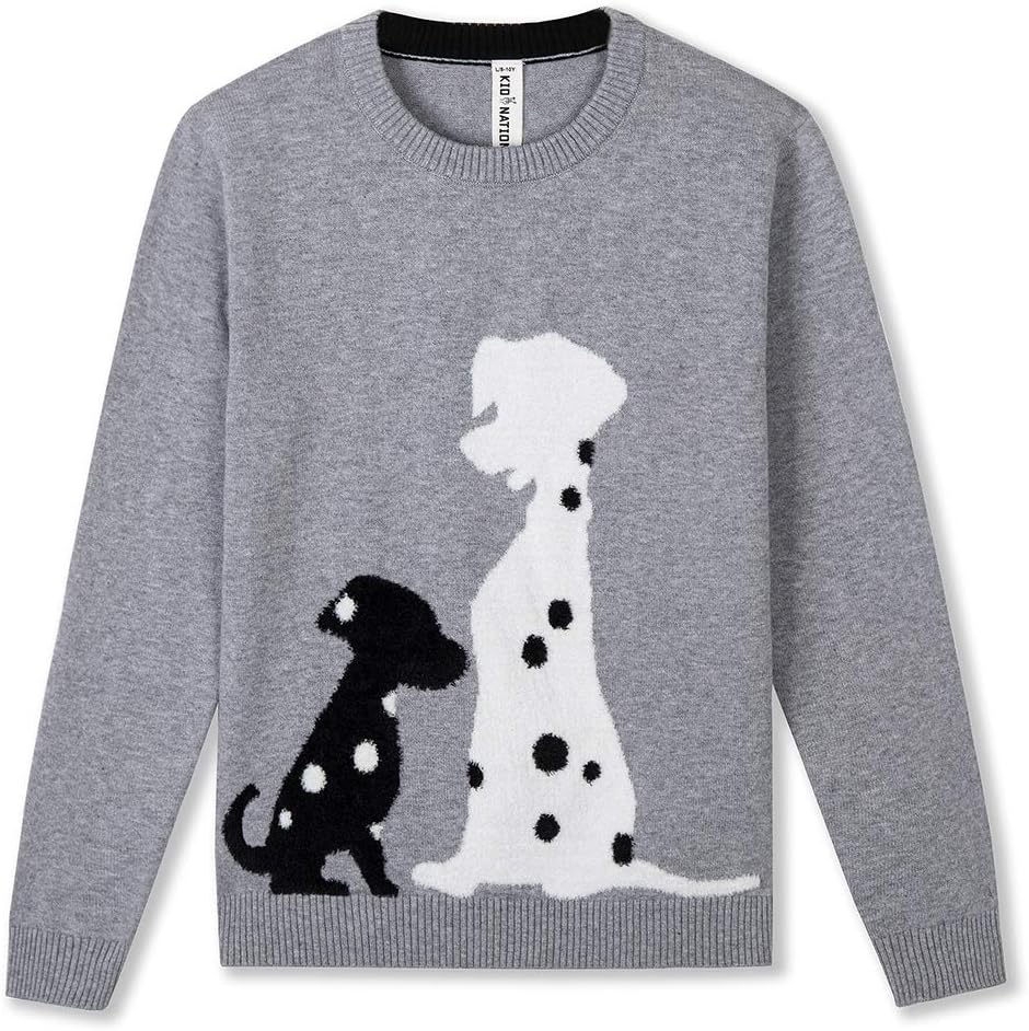 Kid Nation Girls Sweaters Cotton Cute Kids Sweater Crew Neck Holiday Pullover