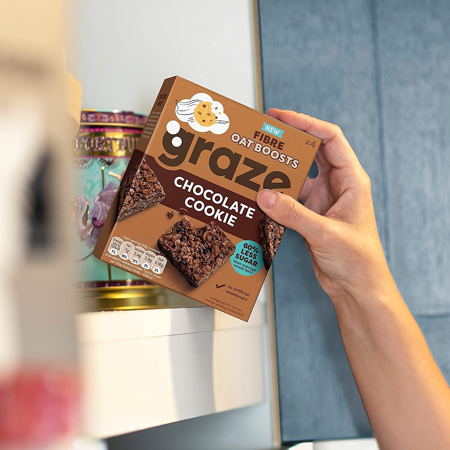 Buy Graze Chocolate Cookie Protein Oat Boost Bars Vegan Healthy