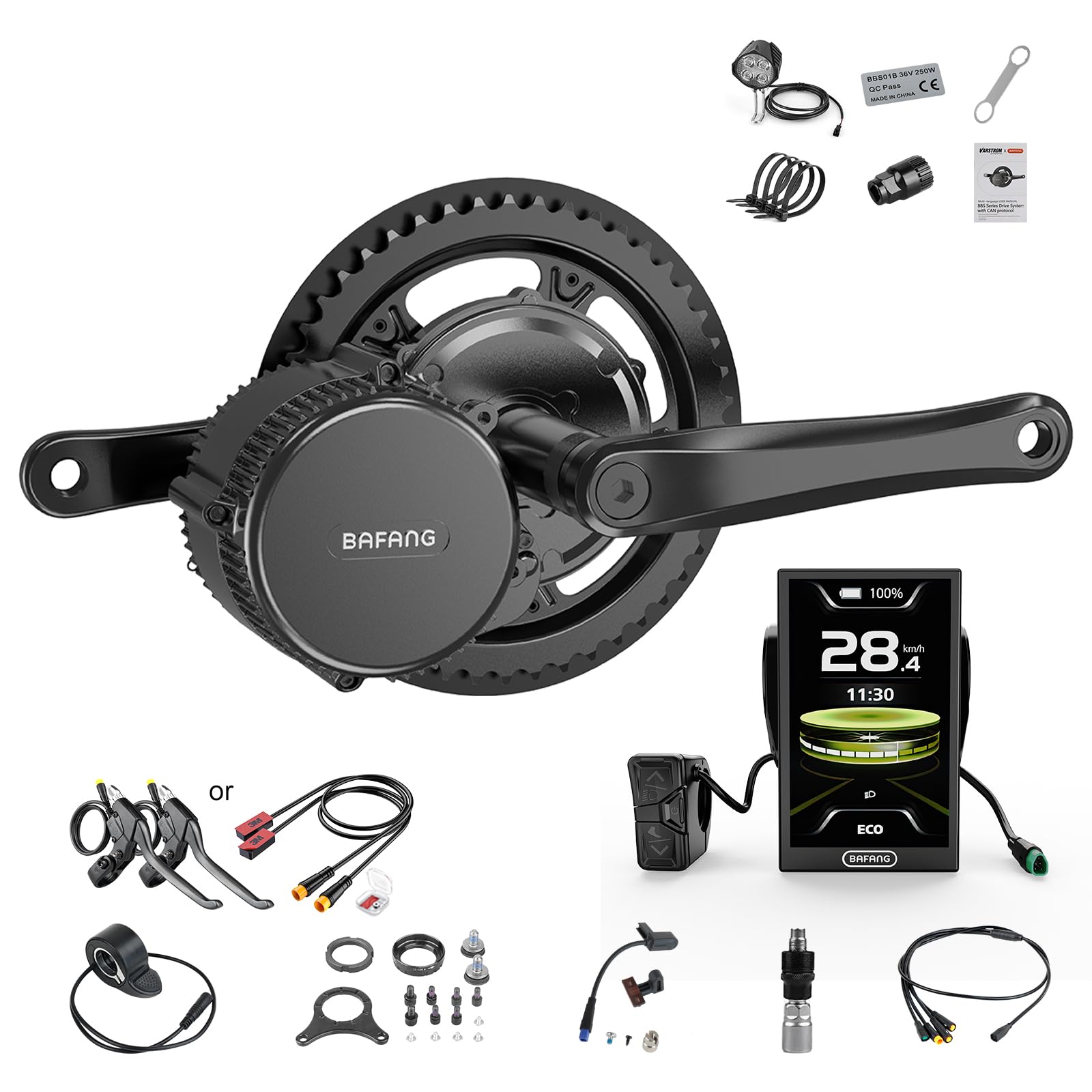 BAFANG 750W Mid Drive Kit,Mid Drive Ebike Conversion Kit Brushless Upgraded BAFANG Motor with DPC010 Digital Display and 44T Chainring for Commuter Bike,Recumbent Trike,Mountain Bike,Cargo Bike