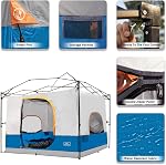 KAMPKEEPER Camping Cube for Pop Up Canopy Tent, Converts 10'x10' Straight Leg Canopy into Camping Inner Tent–Fully Vented Roof(Canopy & Frame NOT Included) (Light Blue)