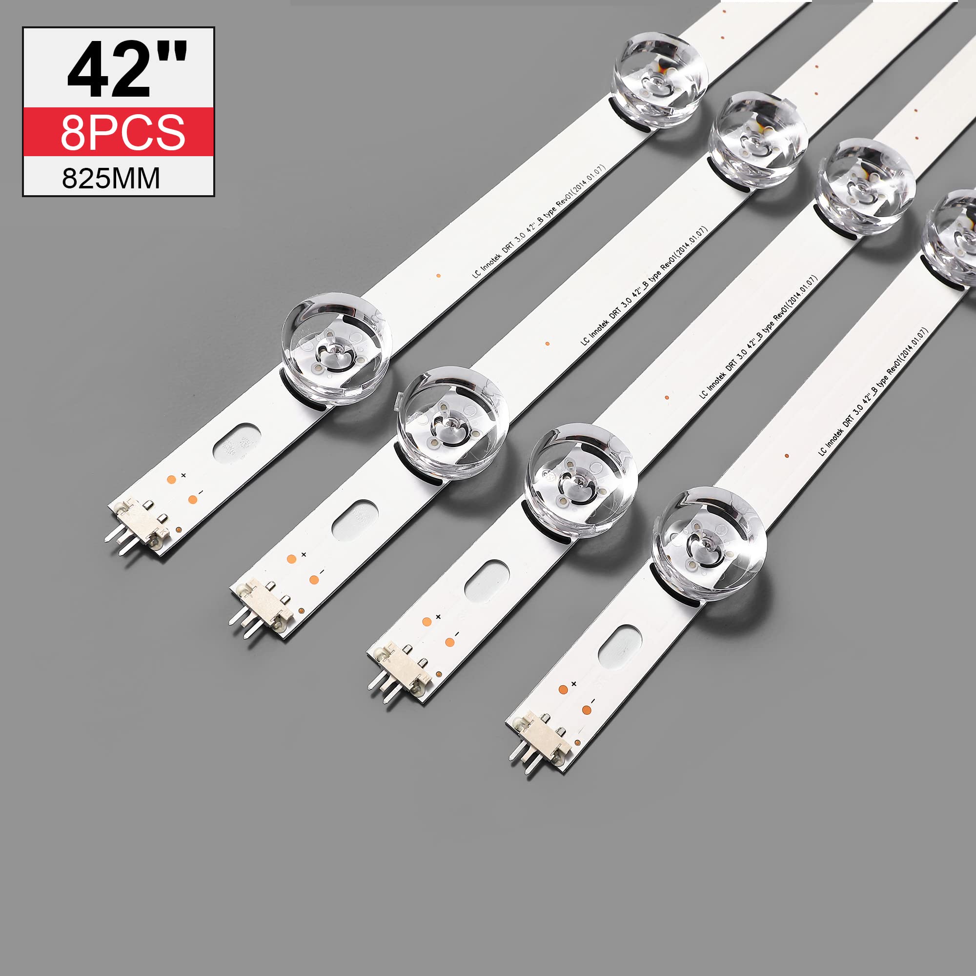 Nuovo 8 Pz/Set Di Striscia Del Led Di Ricambio Per Lg Lc420Due 42lb5500 42lb5800 42lb560 Innotek Drt 3 0 42 Inch A B P5529 - Foto 9