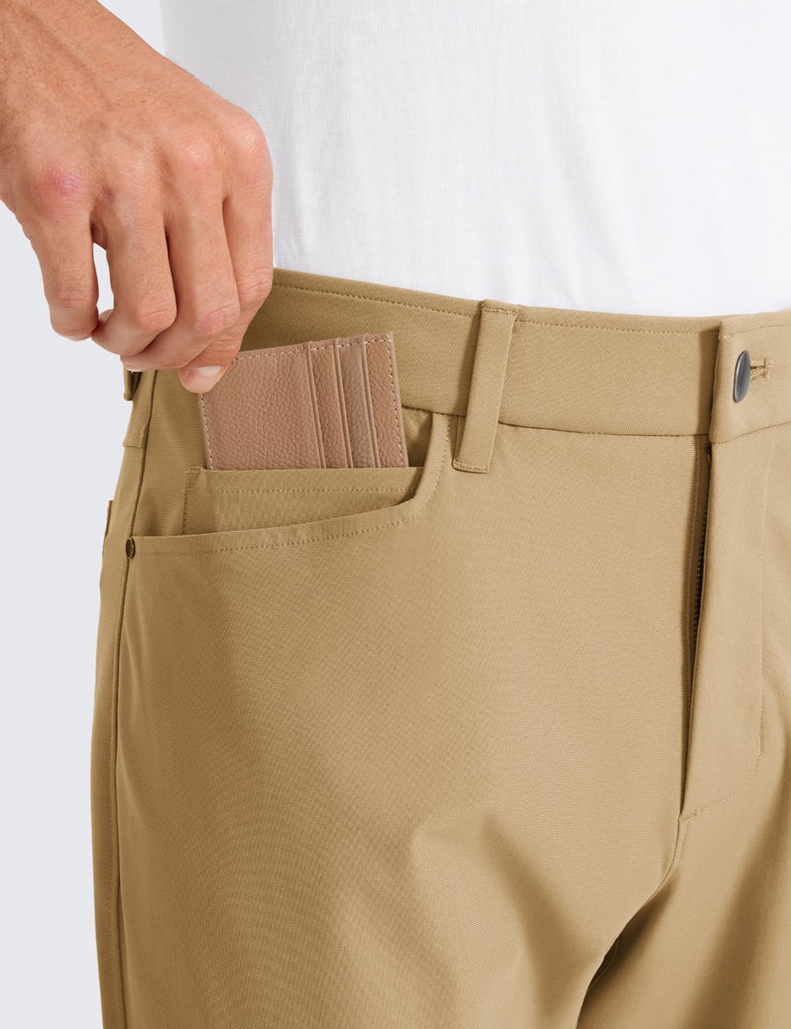 CRZ YOGA Herren Golf Hosen Atmungsaktive Dehnbar Büro Freizeithose Leicht Trousers mit 5 Taschen - 71/76/81/86cm