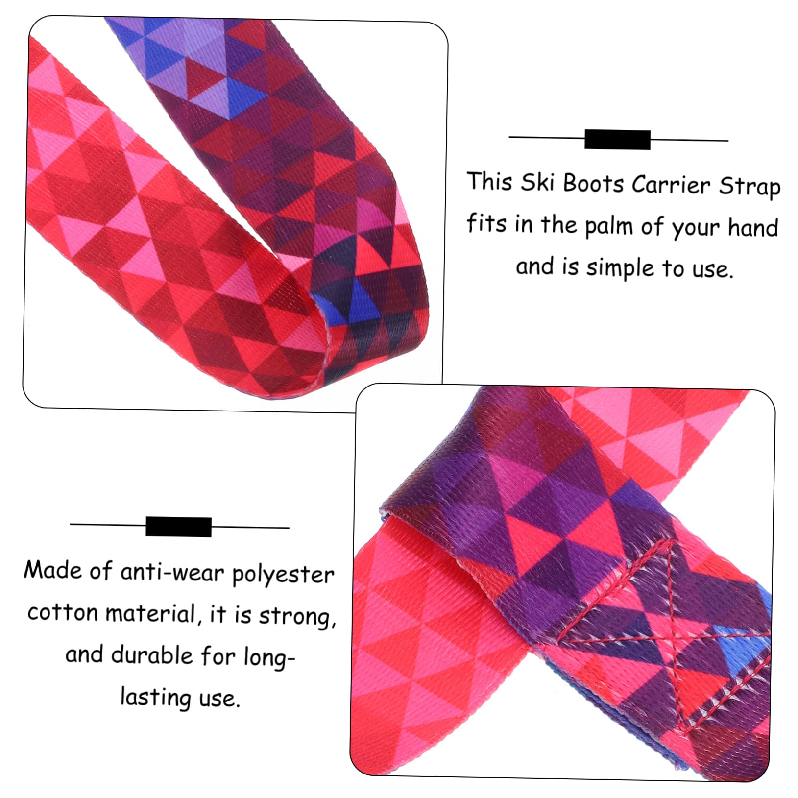 VANZACK Skates Carrying Strap Ski Boots Fixing Strap Durable Polyester Cotton Material