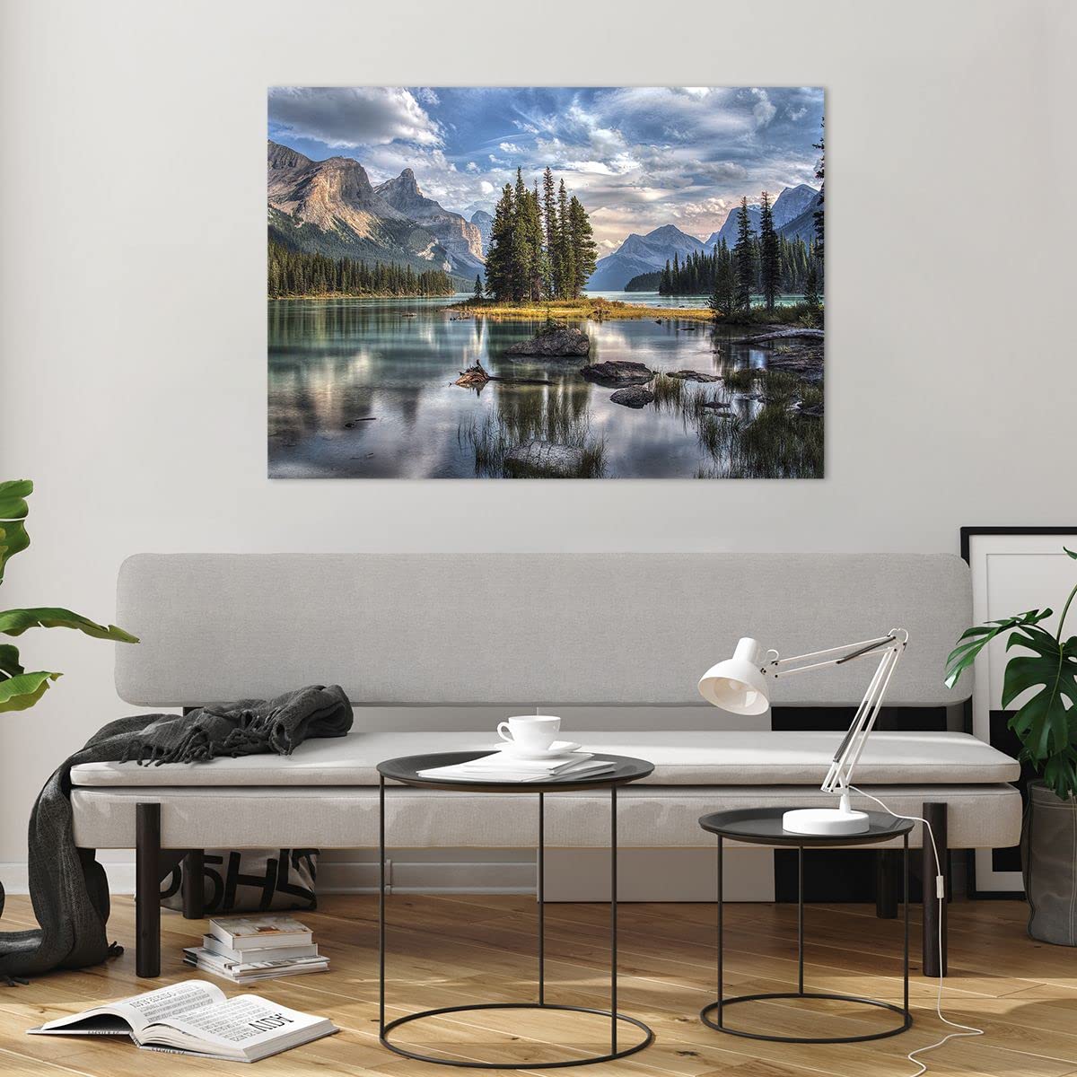 ARTTOR Glasbild 100x70cm Wandbild Glasdruck Landschaften Natur - 4133 | See Landschaft Groß Modern Dekoration Wohnzimmer Schlafzimmer Küche Wanddeko Kunstdruck Art Wall Decor ARTTOR