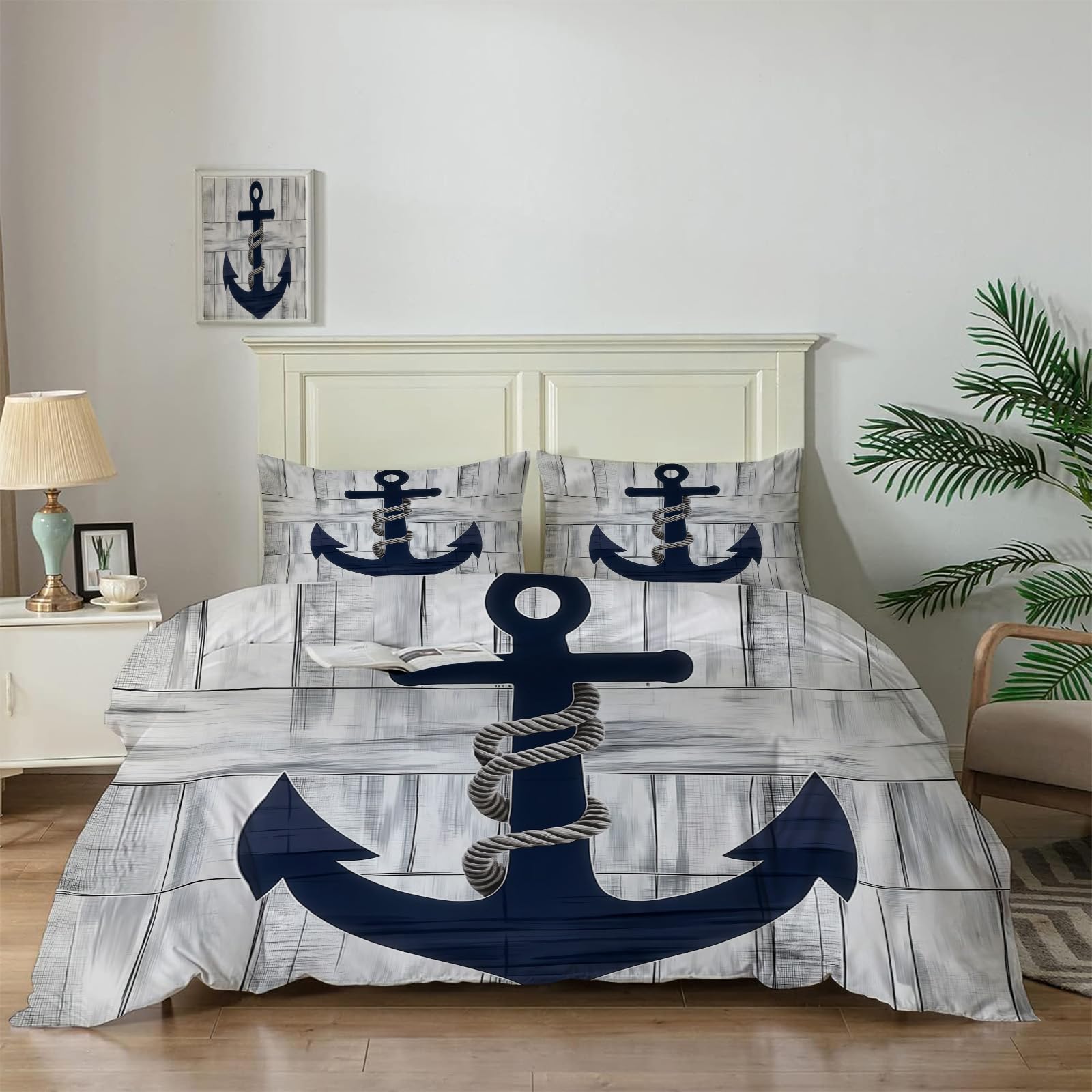 Linge de lit 2 personnes housse de couette 200x200 zippée bleue avec taies d'oreiller 65x65