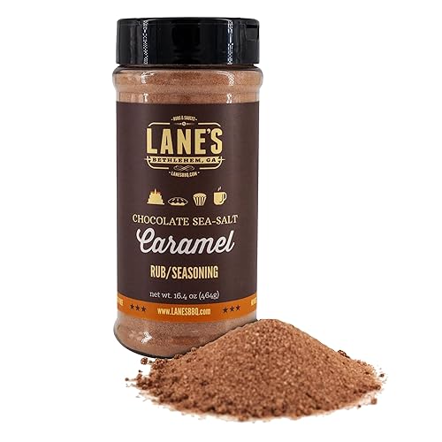Lane's Condimento de chocolate con sal marina y caramelo, delicioso condimento de postre, condimento de donas de chocolate, dulce y ligeramente
