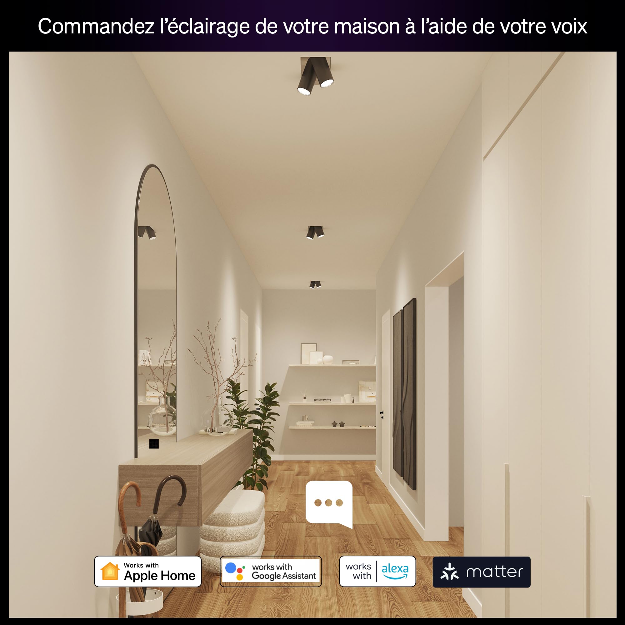 Philips Hue Essential Kit de démarrage avec Bridge+3 ampoules connectées GU10 Essential + Smart Button, WACA, 2200-6500 K, variable, Ampoule connectée compatible Alexa, Google Assistant, Apple Home