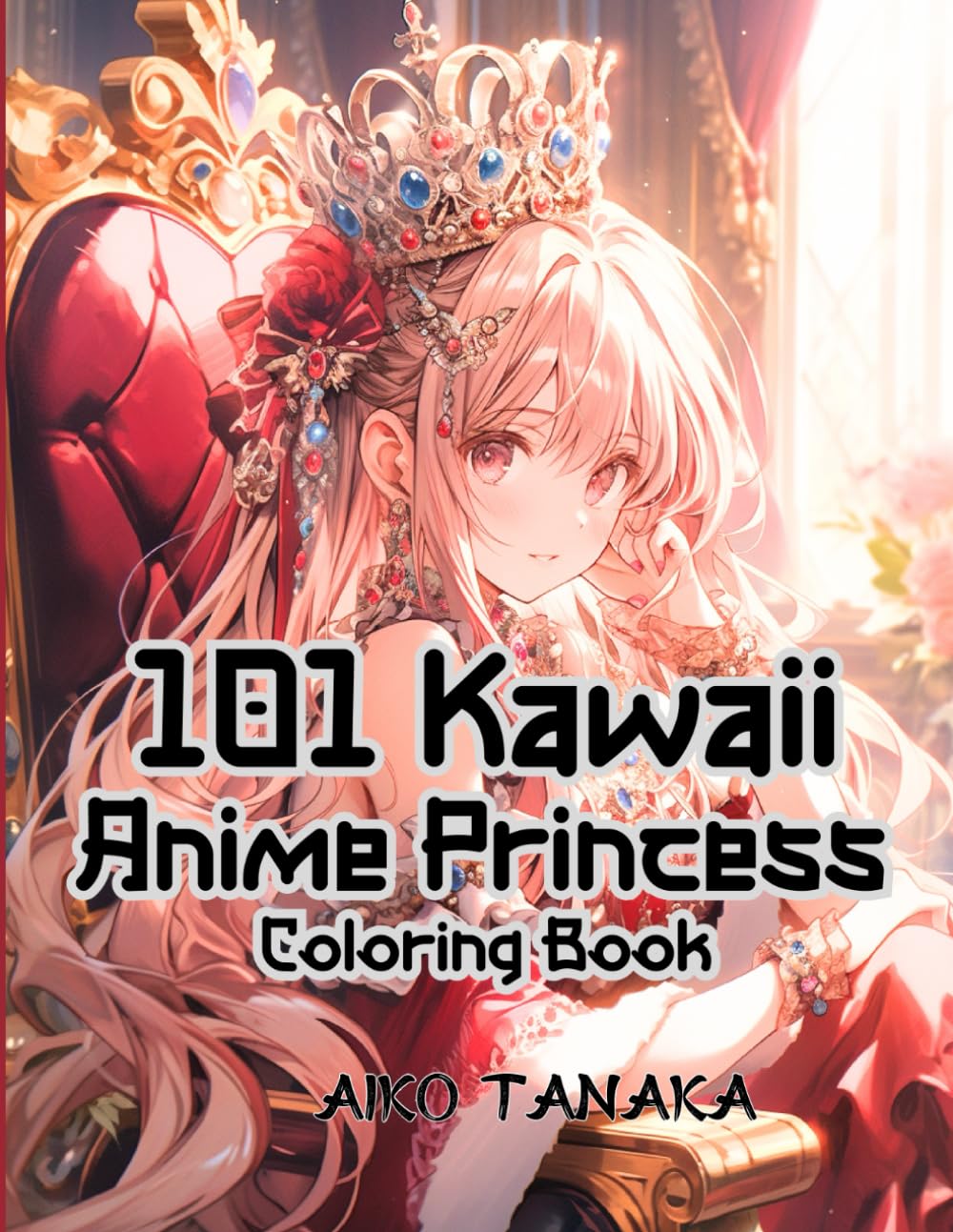 101 Kawaii Anime Princess Coloring Book: Beautiful Anime Characters in Princess Costume such as Vintage , Traditional , Western , Japanese and Fantasy ... for Adults and Teens (Anime Coloring Book)