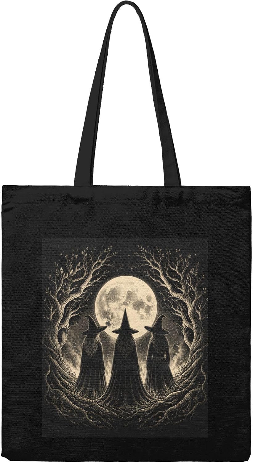 Witchy Gifts for Women Halloween Canvas Tote Bag