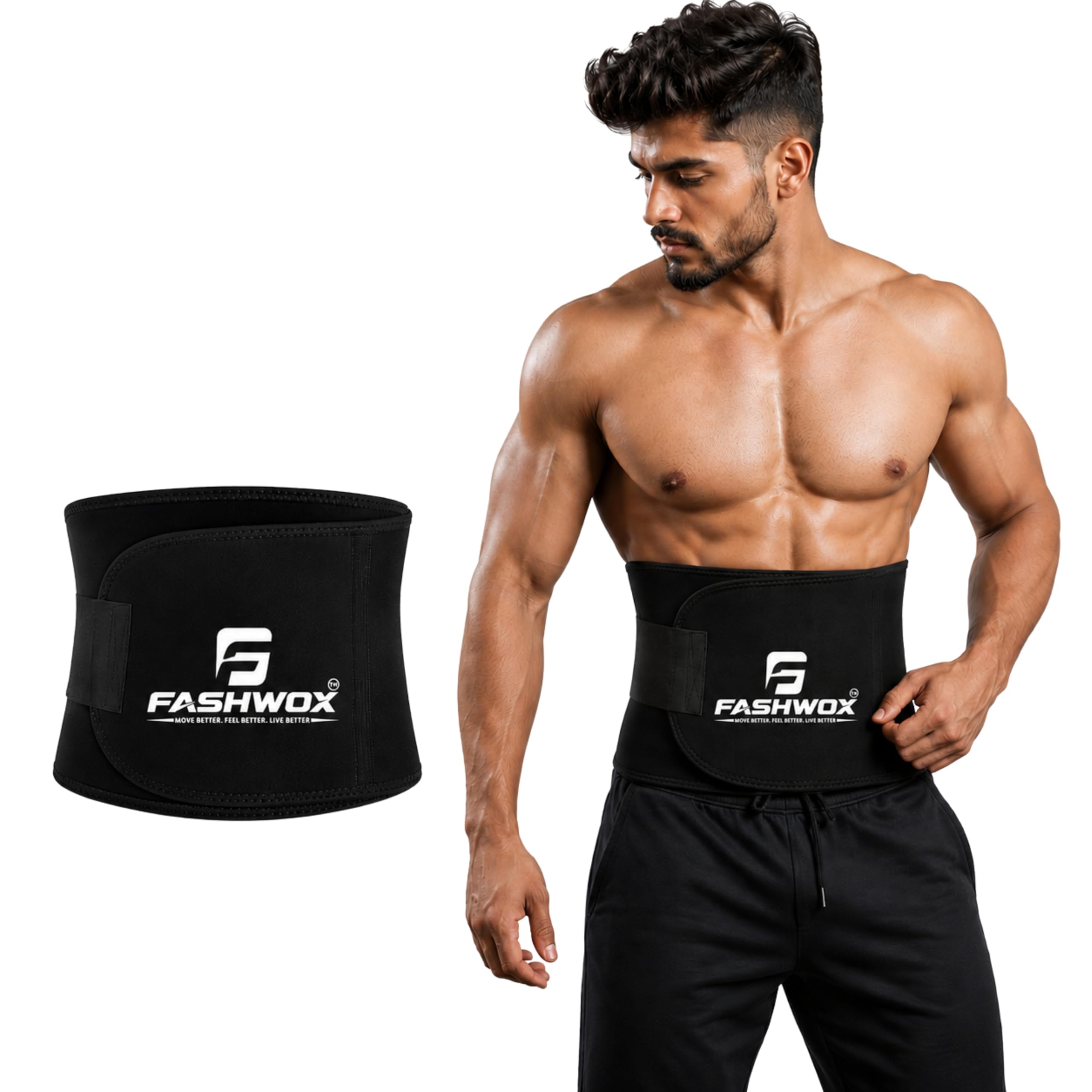 Weight Loss Hot Slimming Belt for Men | Women Belly Sweat Slim Belt | Made of Neoprene Fat Burning Sauna Waist Belt for FatLoss, Lower Back Posture Support & Core-image-34