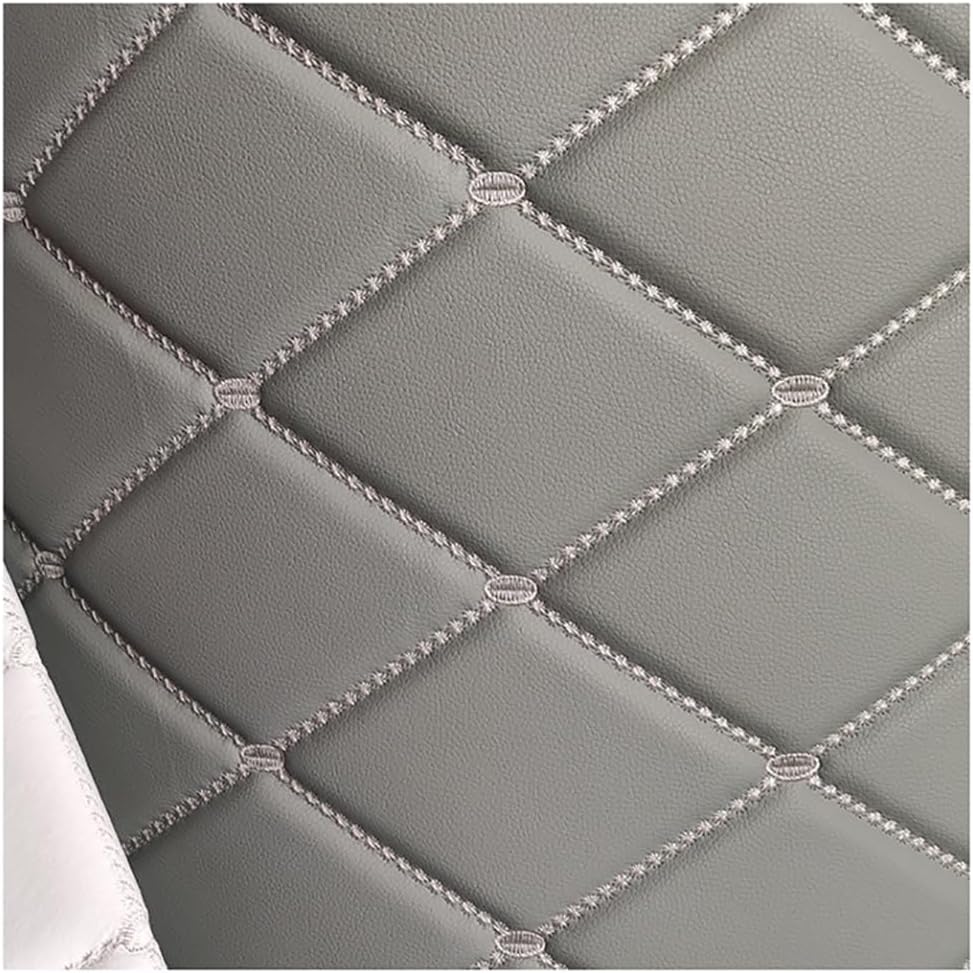 Quilted Foam Fabric Faux Leather Thick Sponge Backing Grain Texture DIY Upholstery Headboard Car Headliner Faux Leather Sheets Are Suitable For Leather Earrings And Other DIY Craft Items(Grey,1.38X1m)