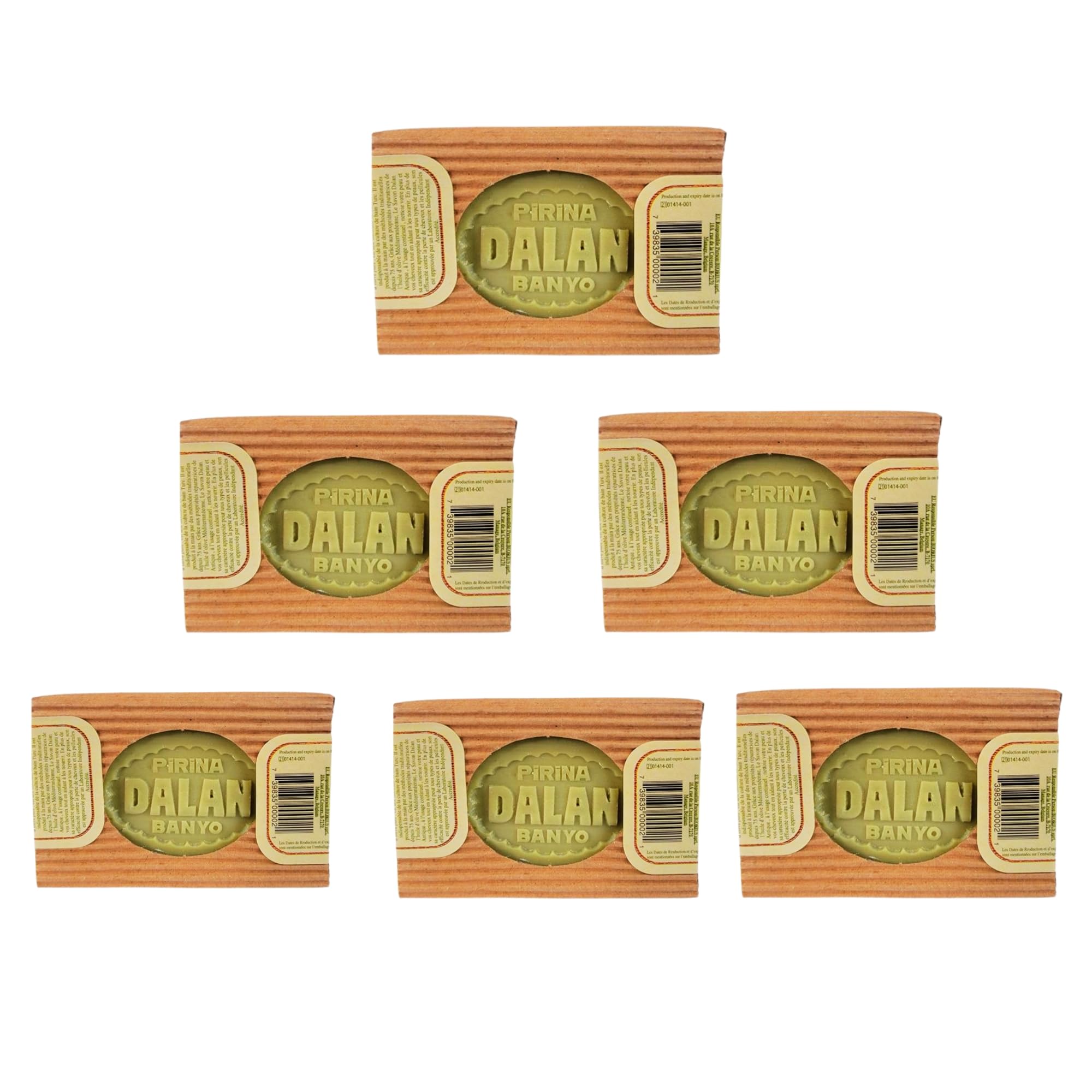 DalanAntique Olive Oil Bar Soap 100% Natural 6 Pack
